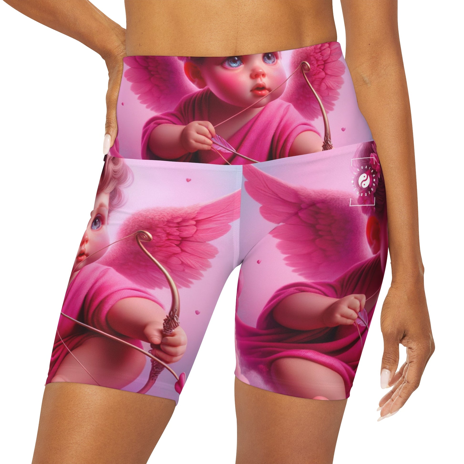 "Bold Blush: A Cupid's Love Affair" - shorts - iSquaredYoga