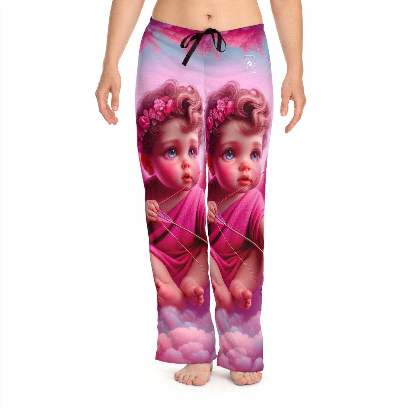 "Bold Blush: A Cupid's Love Affair" - Women lounge pants - iSquaredYoga