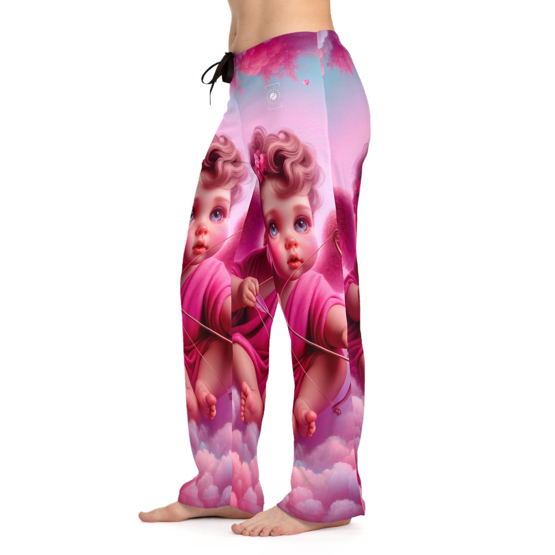 "Bold Blush: A Cupid's Love Affair" - Women lounge pants - iSquaredYoga