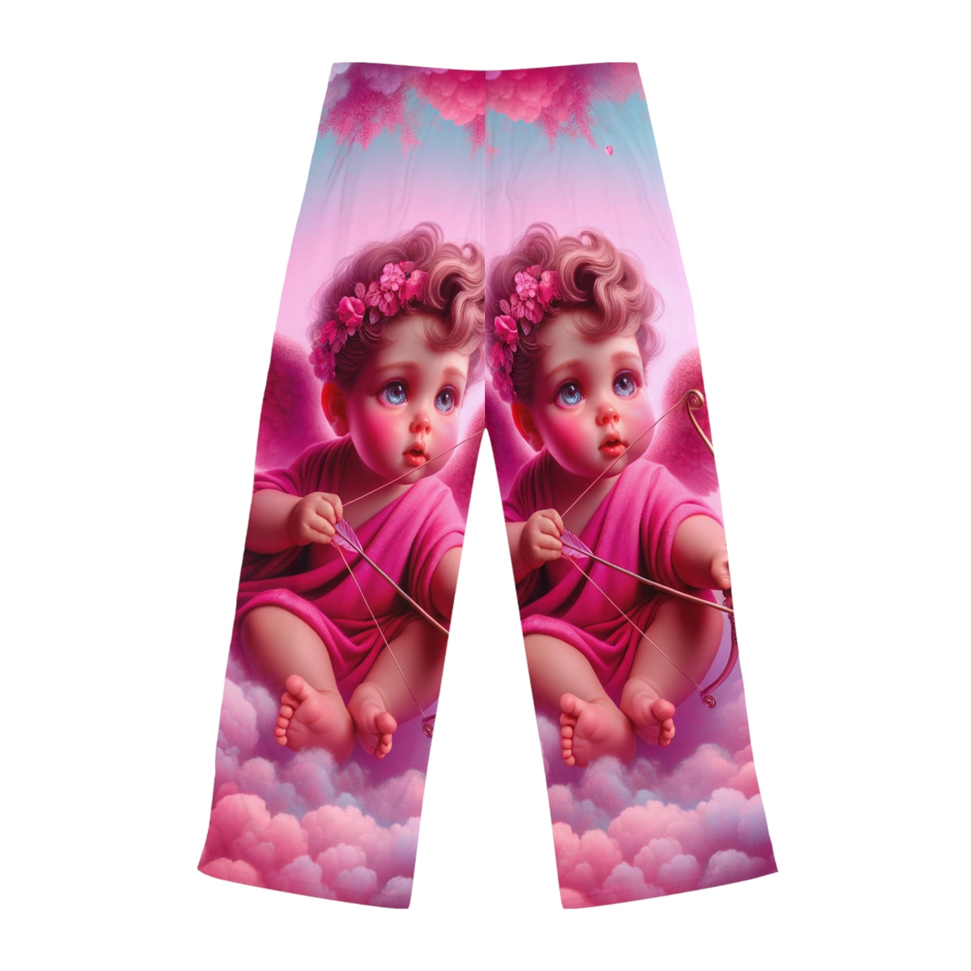 "Bold Blush: A Cupid's Love Affair" - Women lounge pants - iSquaredYoga