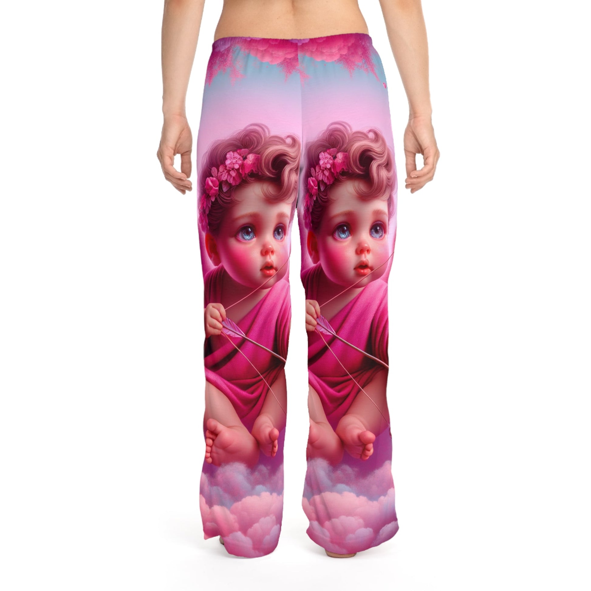 "Bold Blush: A Cupid's Love Affair" - Women lounge pants - iSquaredYoga