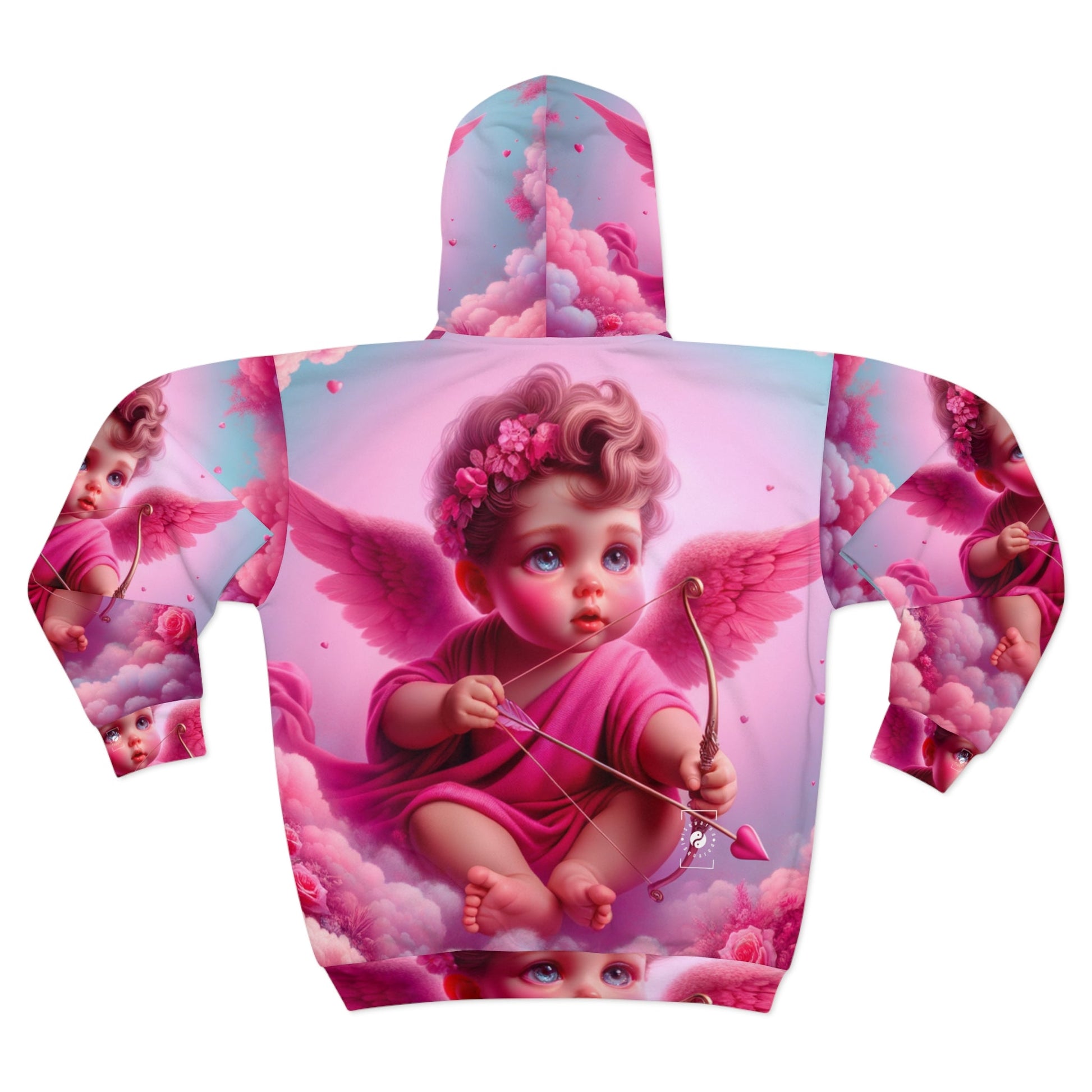 "Bold Blush: A Cupid's Love Affair" - Zip Hoodie - iSquaredYoga