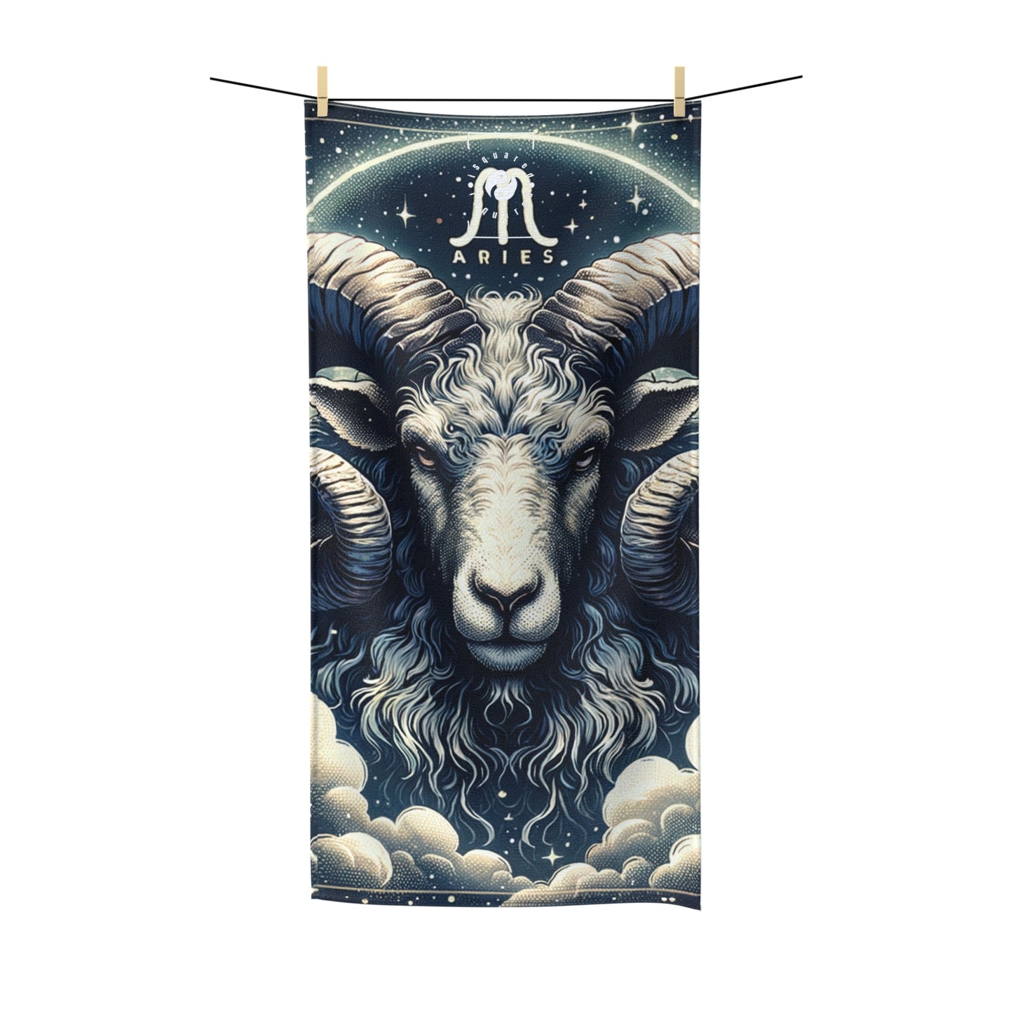 "Celestial Ram Ascendant" - All Purpose Yoga Towel - iSquaredYoga