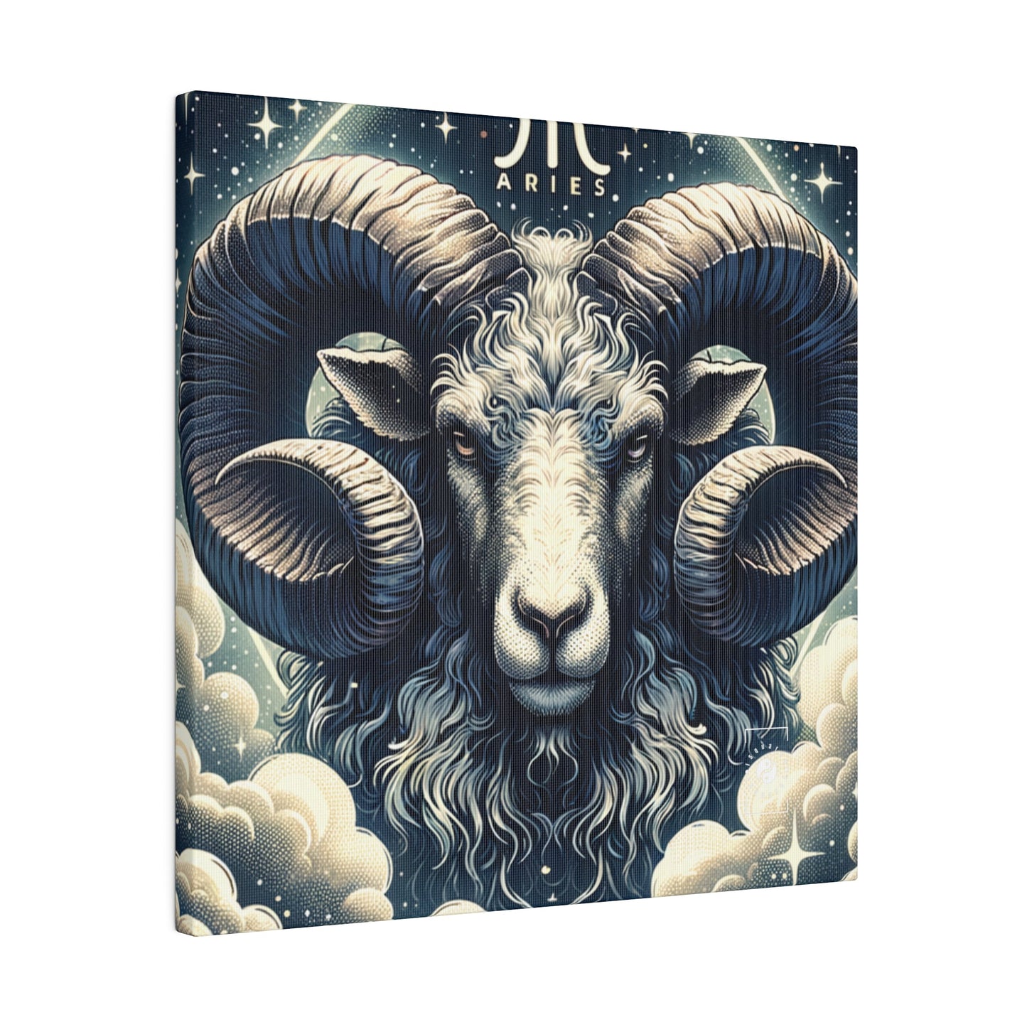 "Celestial Ram Ascendant" - Art Print Canvas - iSquaredYoga