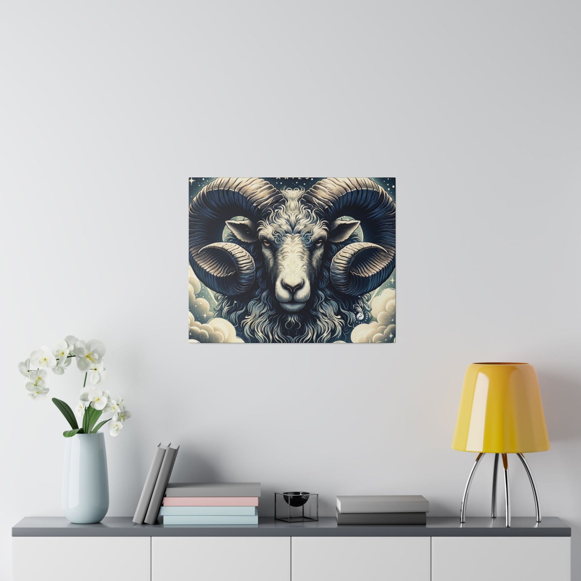 "Celestial Ram Ascendant" - Art Print Canvas - iSquaredYoga