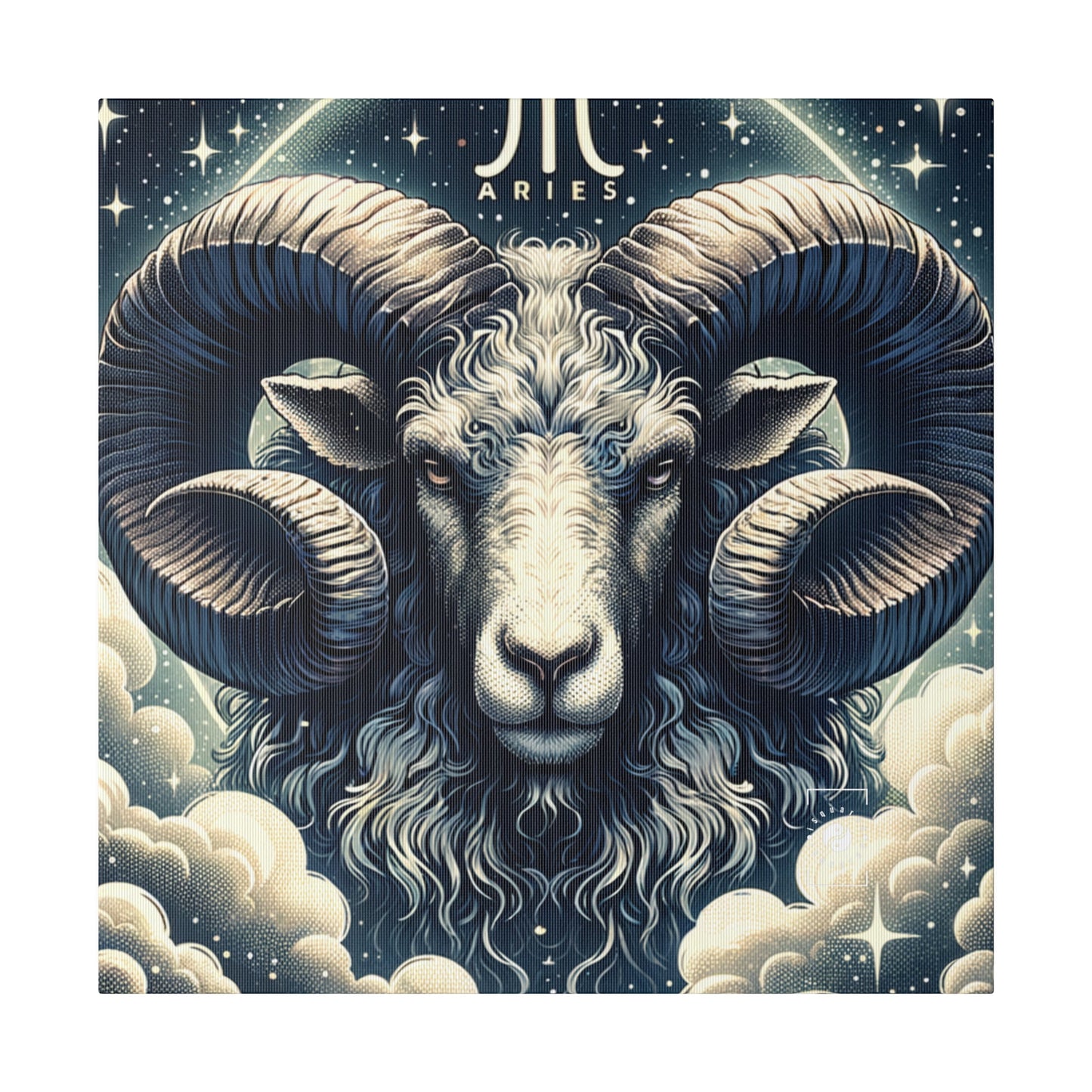 "Celestial Ram Ascendant" - Art Print Canvas - iSquaredYoga