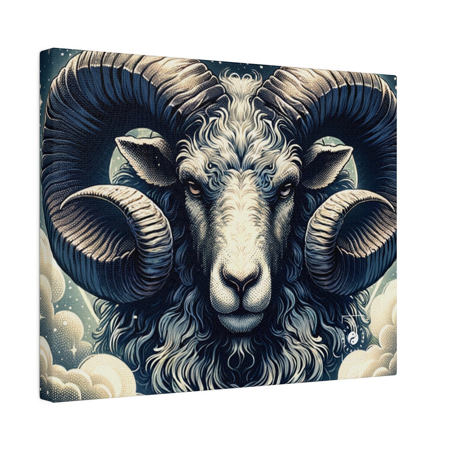 "Celestial Ram Ascendant" - Art Print Canvas - iSquaredYoga