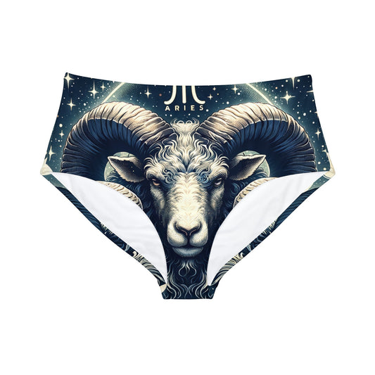 "Celestial Ram Ascendant" - High Waisted Bikini Bottom - iSquaredYoga