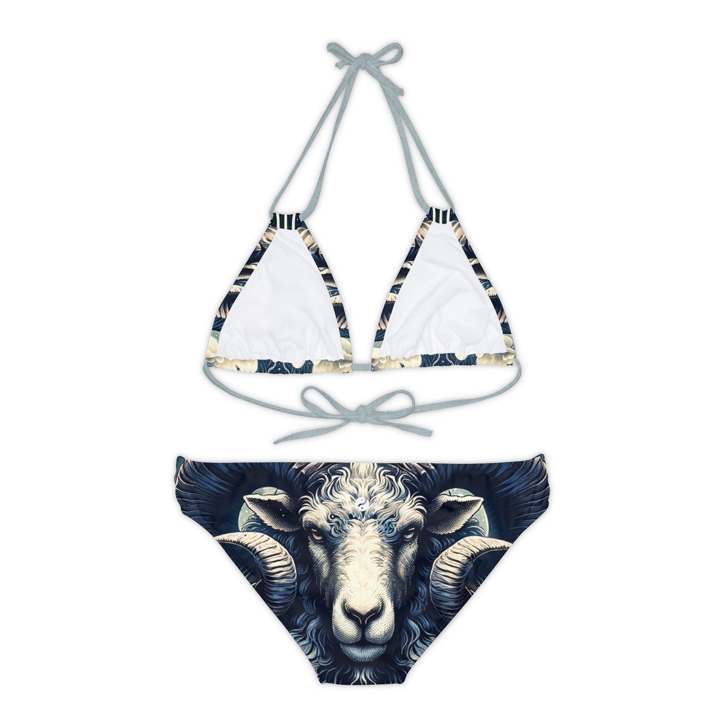 "Celestial Ram Ascendant" - Lace - up Bikini Set - iSquaredYoga