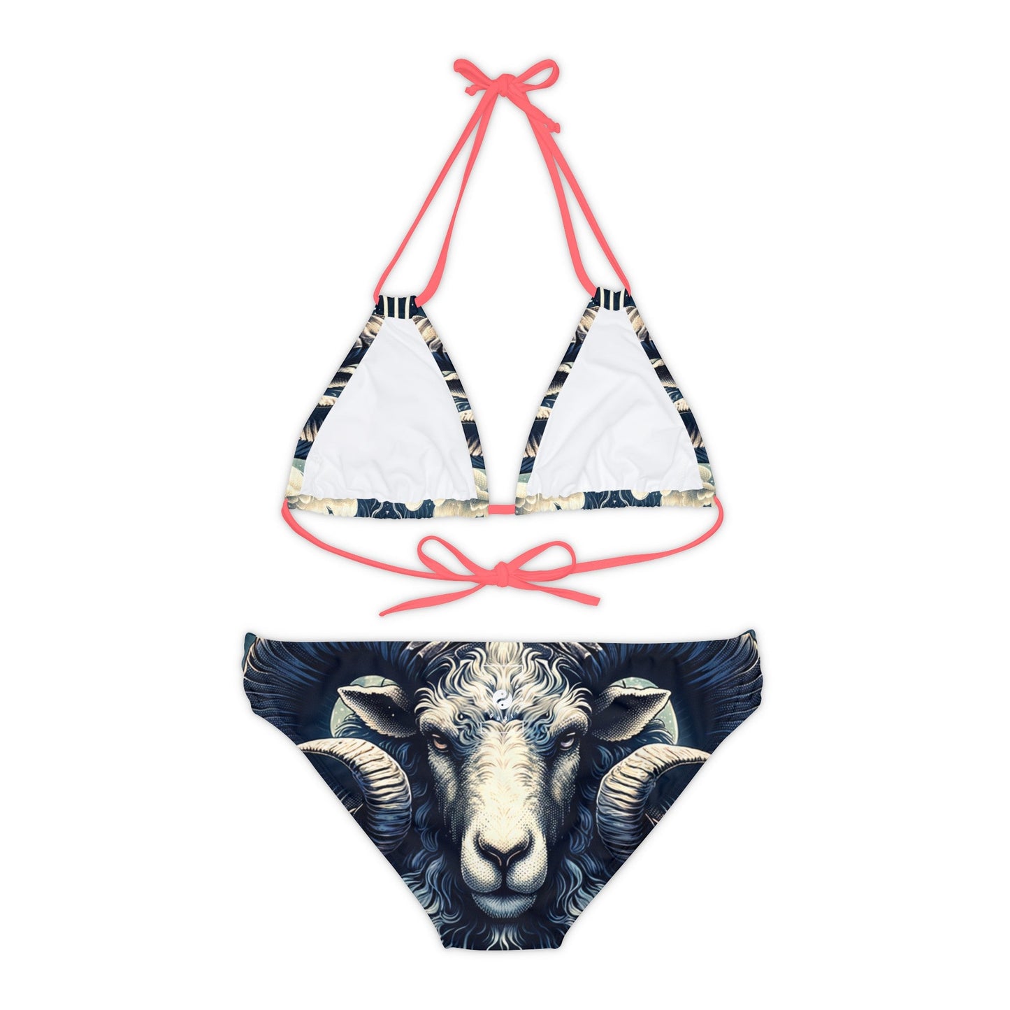 "Celestial Ram Ascendant" - Lace - up Bikini Set - iSquaredYoga