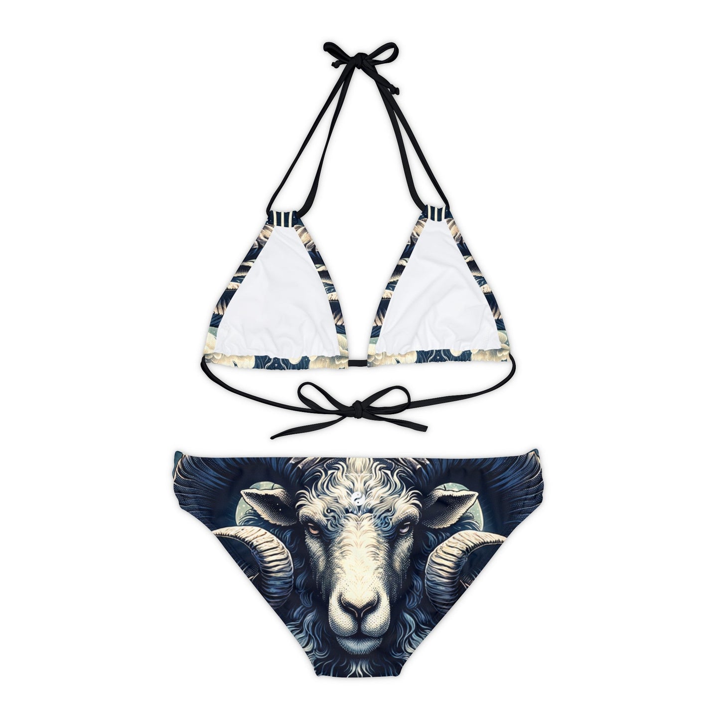 "Celestial Ram Ascendant" - Lace - up Bikini Set - iSquaredYoga