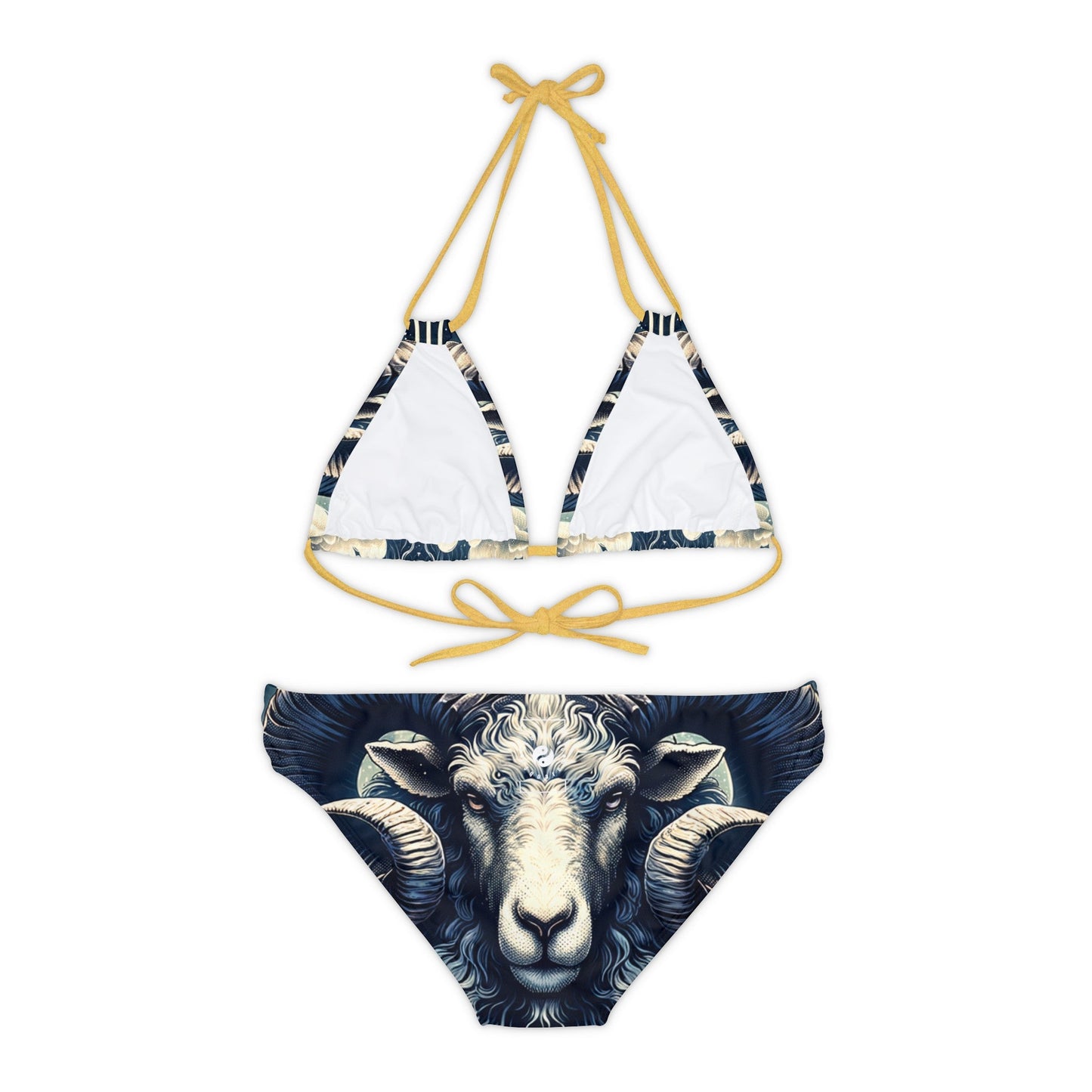 "Celestial Ram Ascendant" - Lace - up Bikini Set - iSquaredYoga