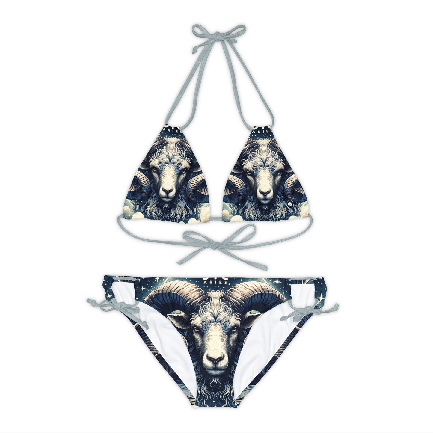 "Celestial Ram Ascendant" - Lace - up Bikini Set - iSquaredYoga