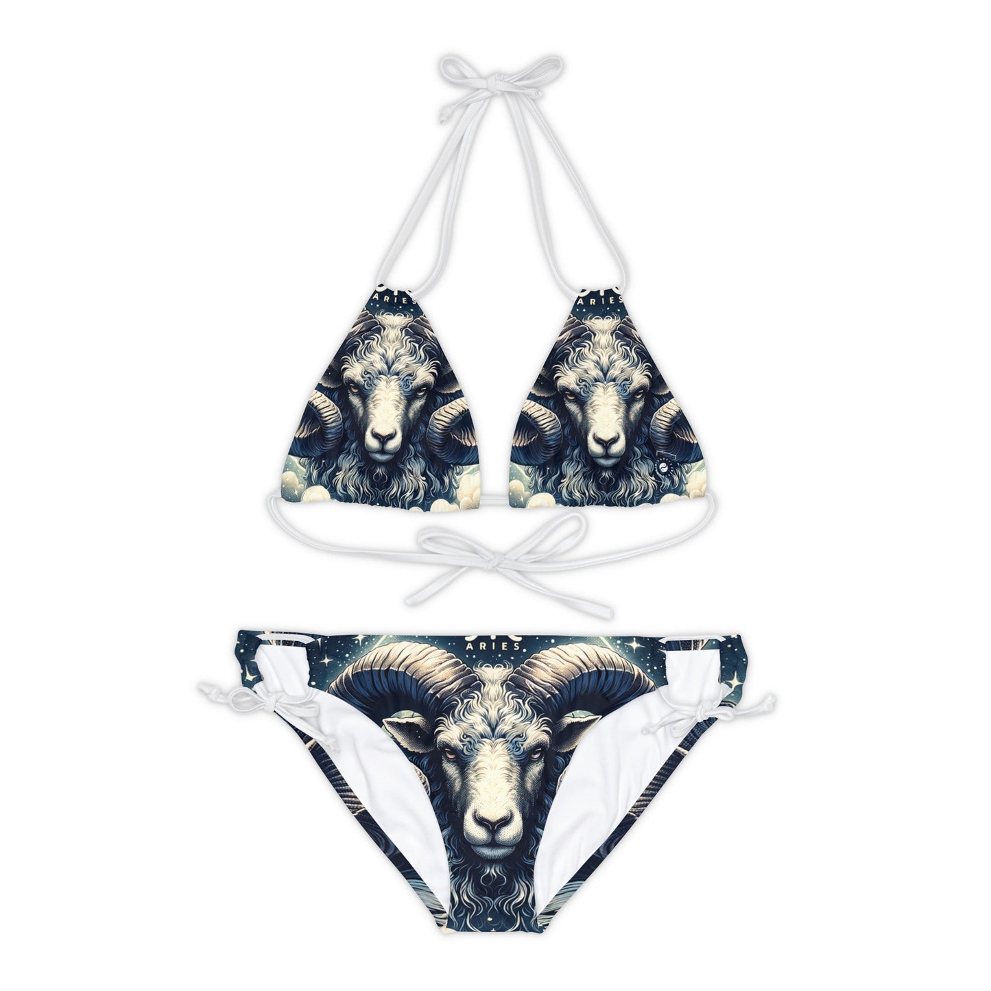 "Celestial Ram Ascendant" - Lace - up Bikini Set - iSquaredYoga