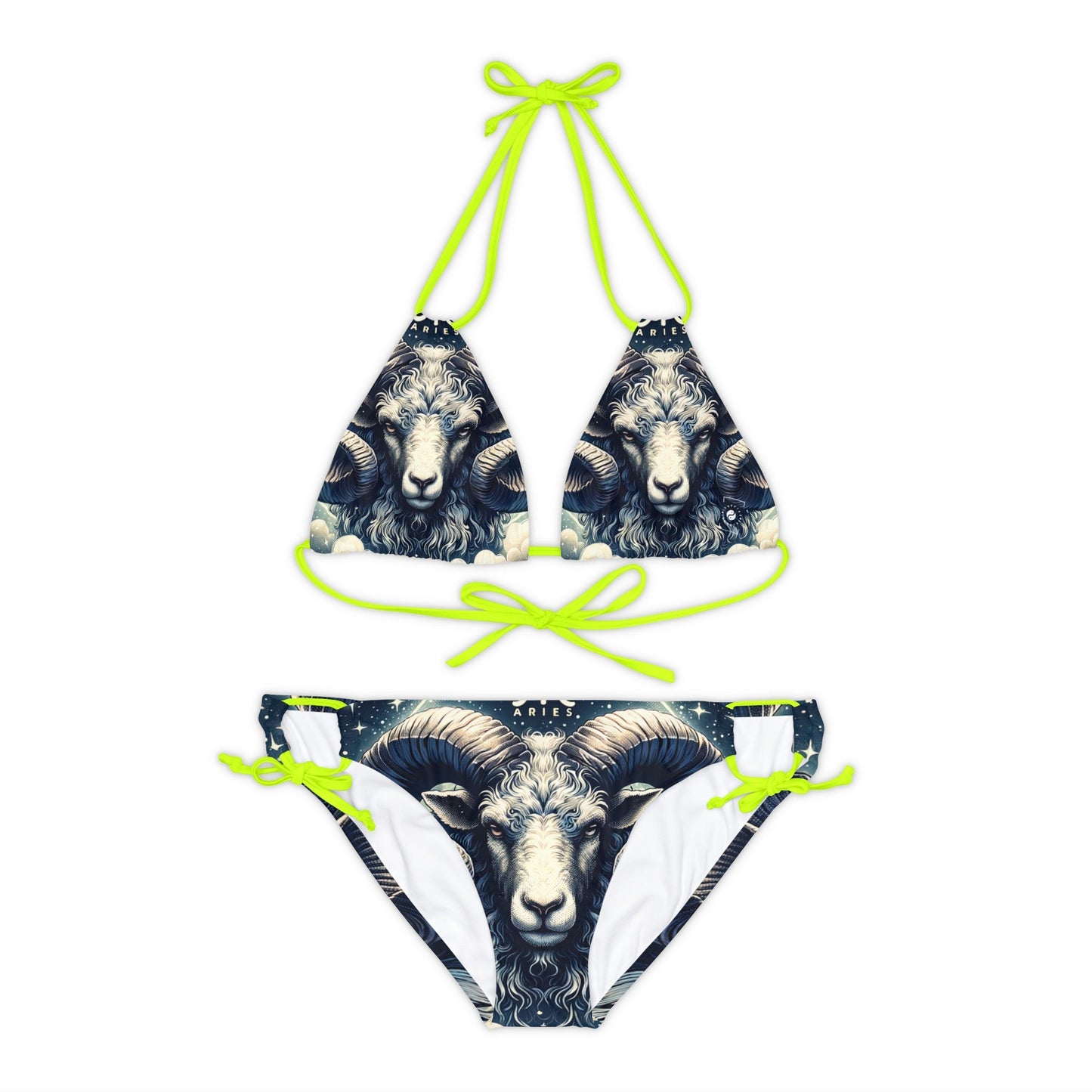 "Celestial Ram Ascendant" - Lace - up Bikini Set - iSquaredYoga