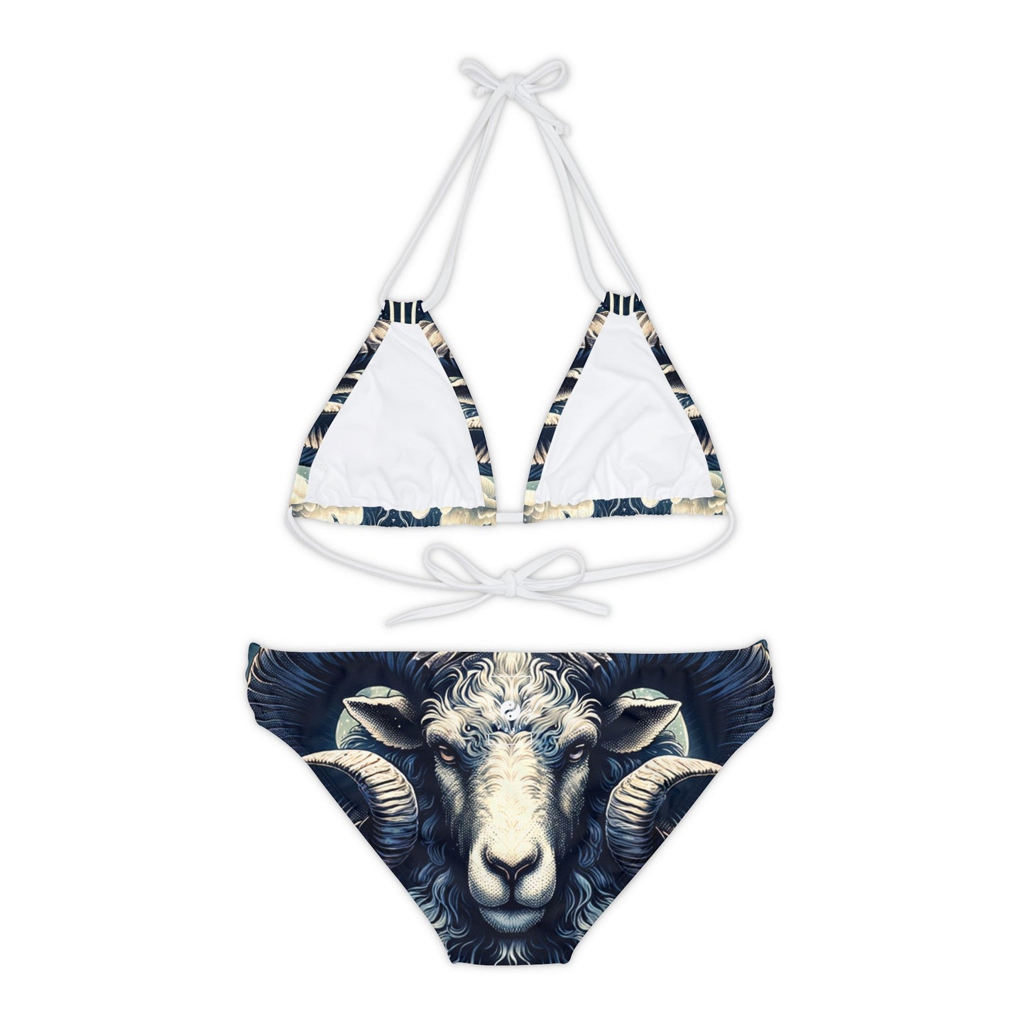 "Celestial Ram Ascendant" - Lace - up Bikini Set - iSquaredYoga