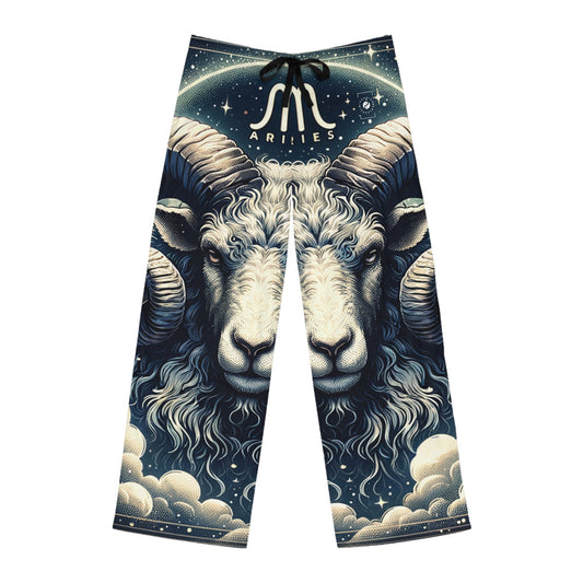 "Celestial Ram Ascendant" - men's Lounge Pants - iSquaredYoga