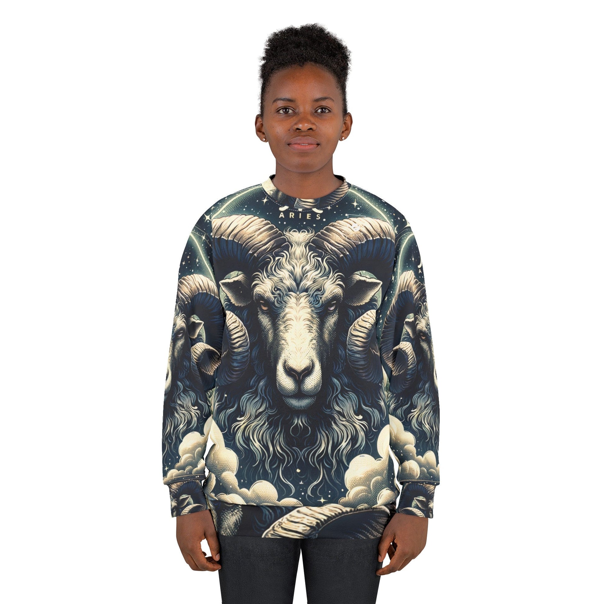 "Celestial Ram Ascendant" - Unisex Sweatshirt - iSquaredYoga