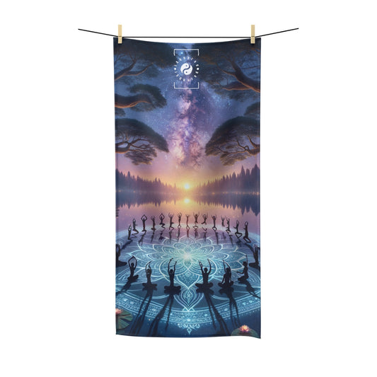 "Celestial Serenity: Mandala's Reflection" - All Purpose Yoga Towel - iSquaredYoga