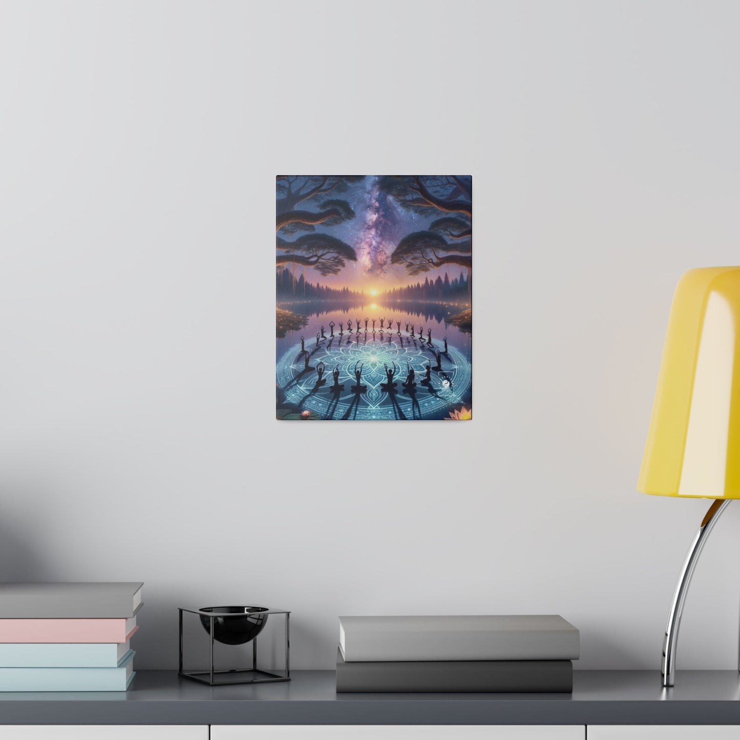 "Celestial Serenity: Mandala's Reflection" - Art Print Canvas - iSquaredYoga