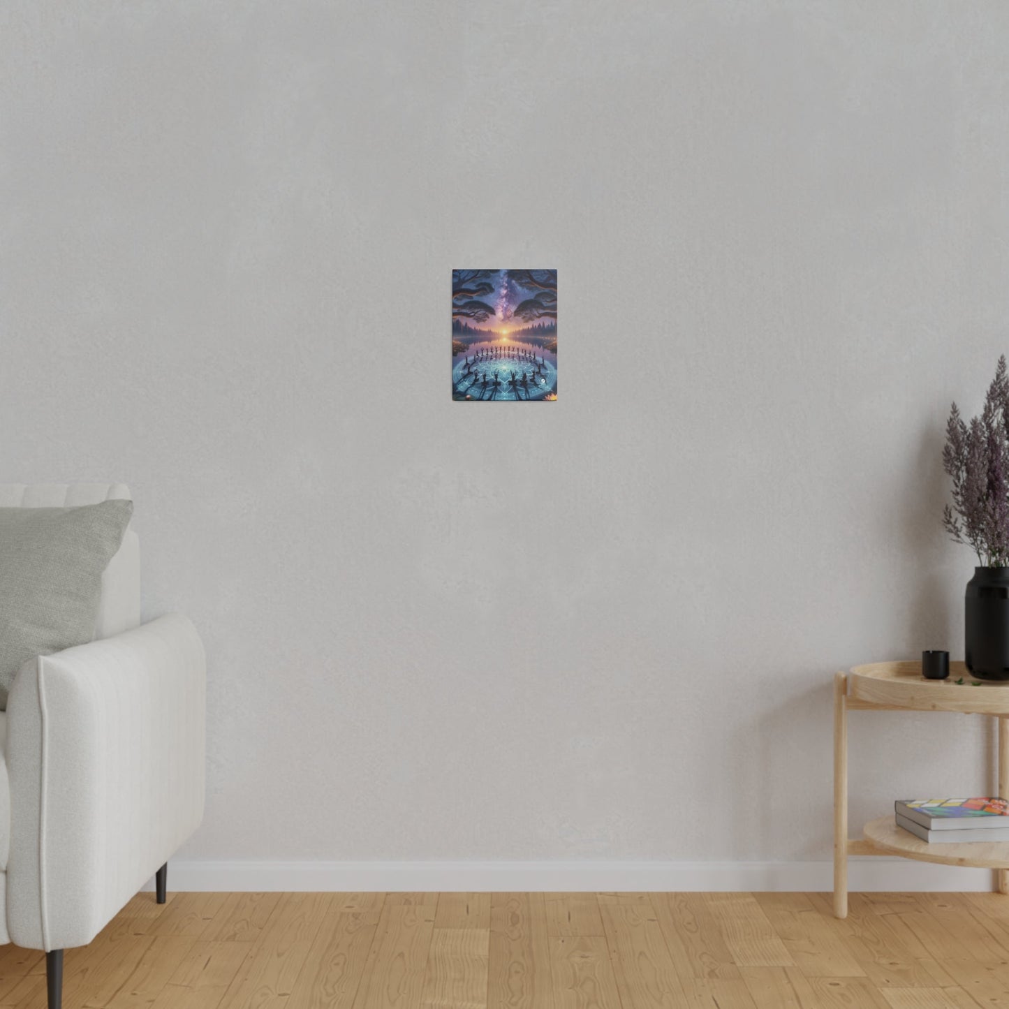 "Celestial Serenity: Mandala's Reflection" - Art Print Canvas - iSquaredYoga