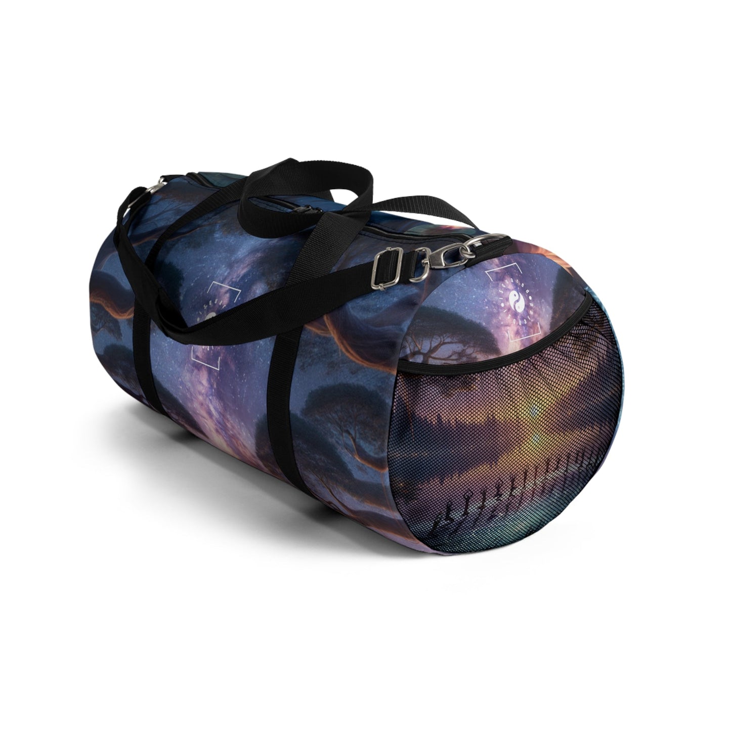 "Celestial Serenity: Mandala's Reflection" - Duffle Bag - iSquaredYoga