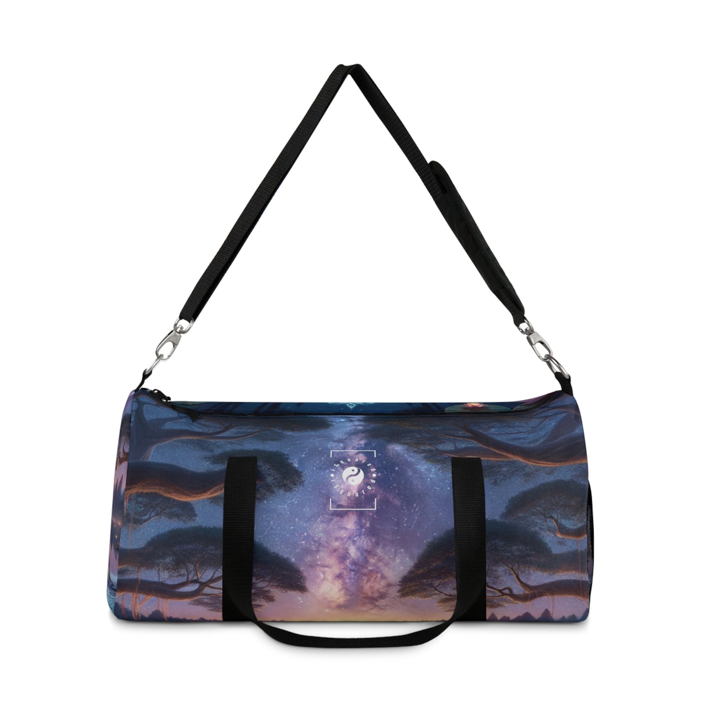 "Celestial Serenity: Mandala's Reflection" - Duffle Bag - iSquaredYoga