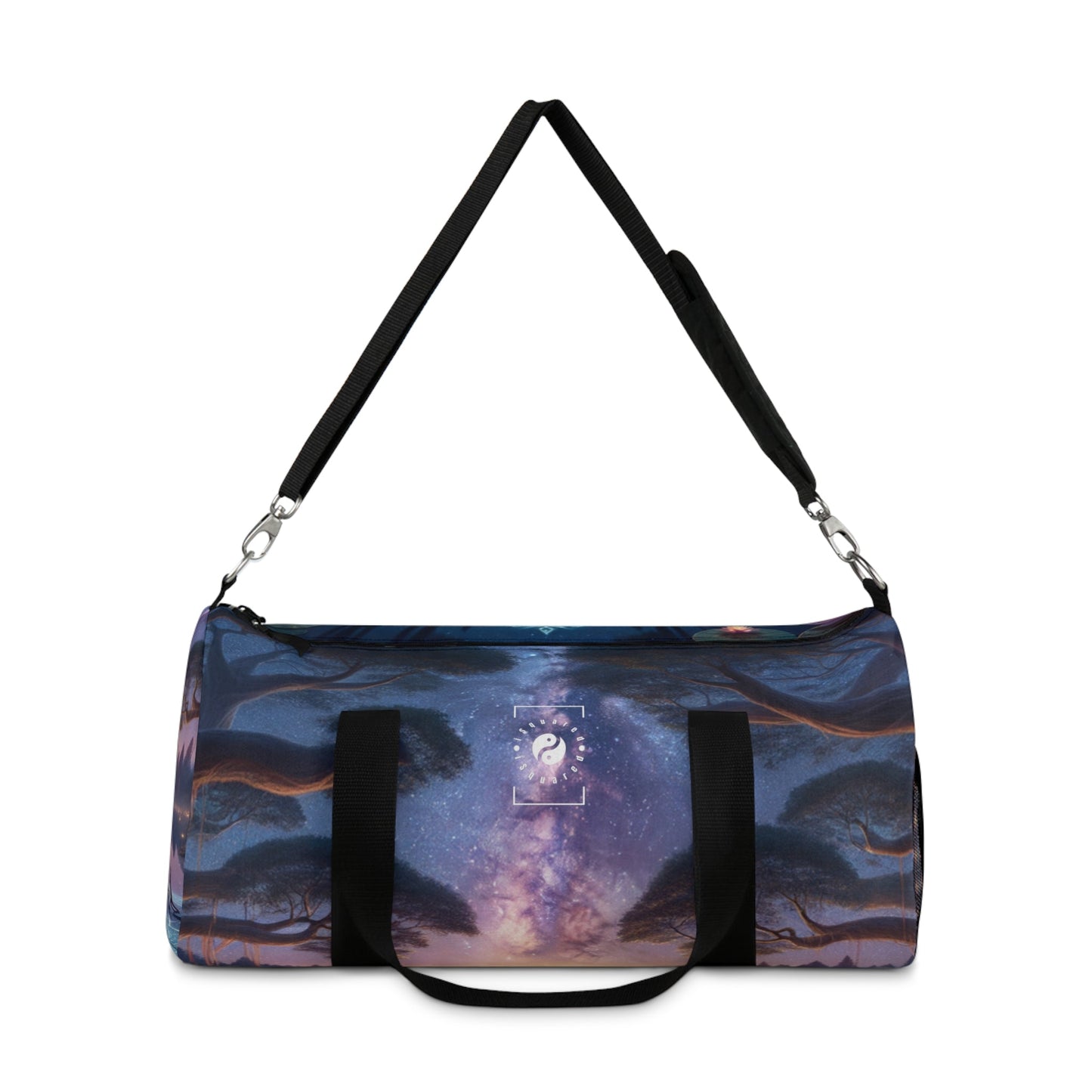 "Celestial Serenity: Mandala's Reflection" - Duffle Bag - iSquaredYoga