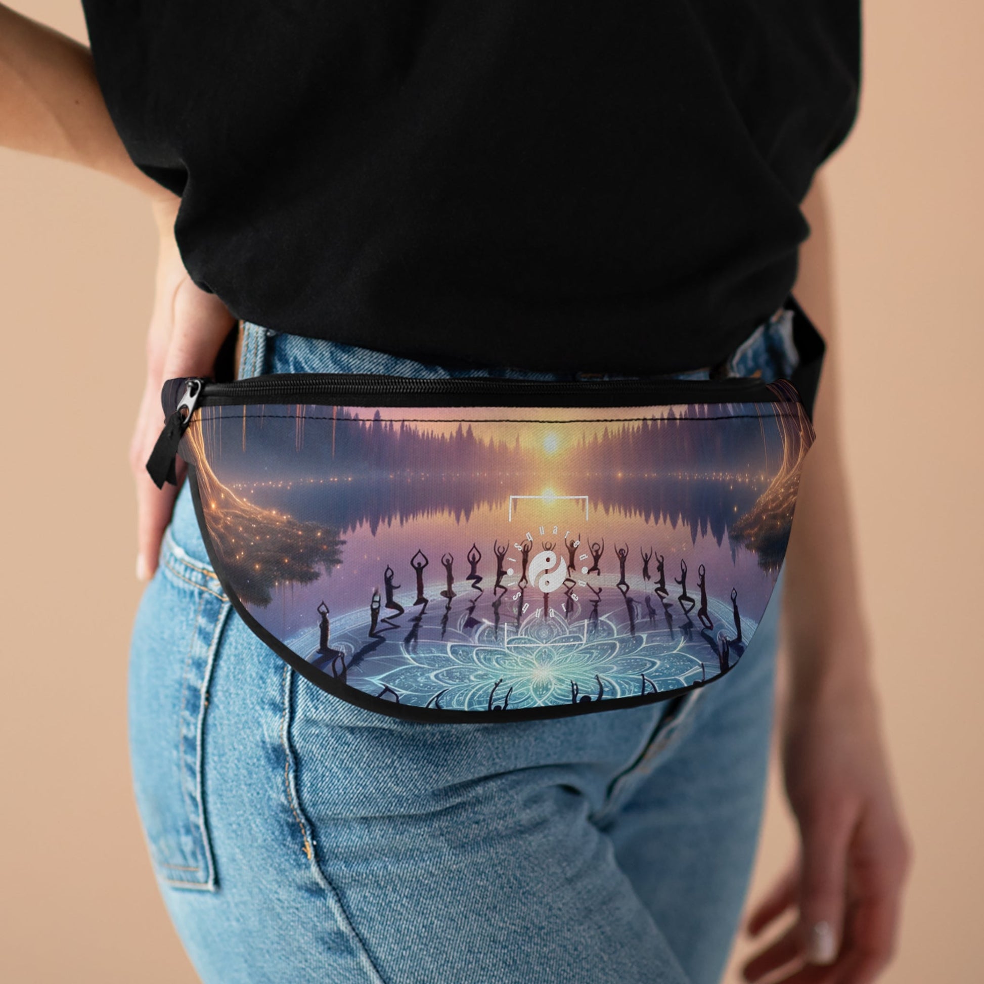 "Celestial Serenity: Mandala's Reflection" - Fanny Pack - iSquaredYoga