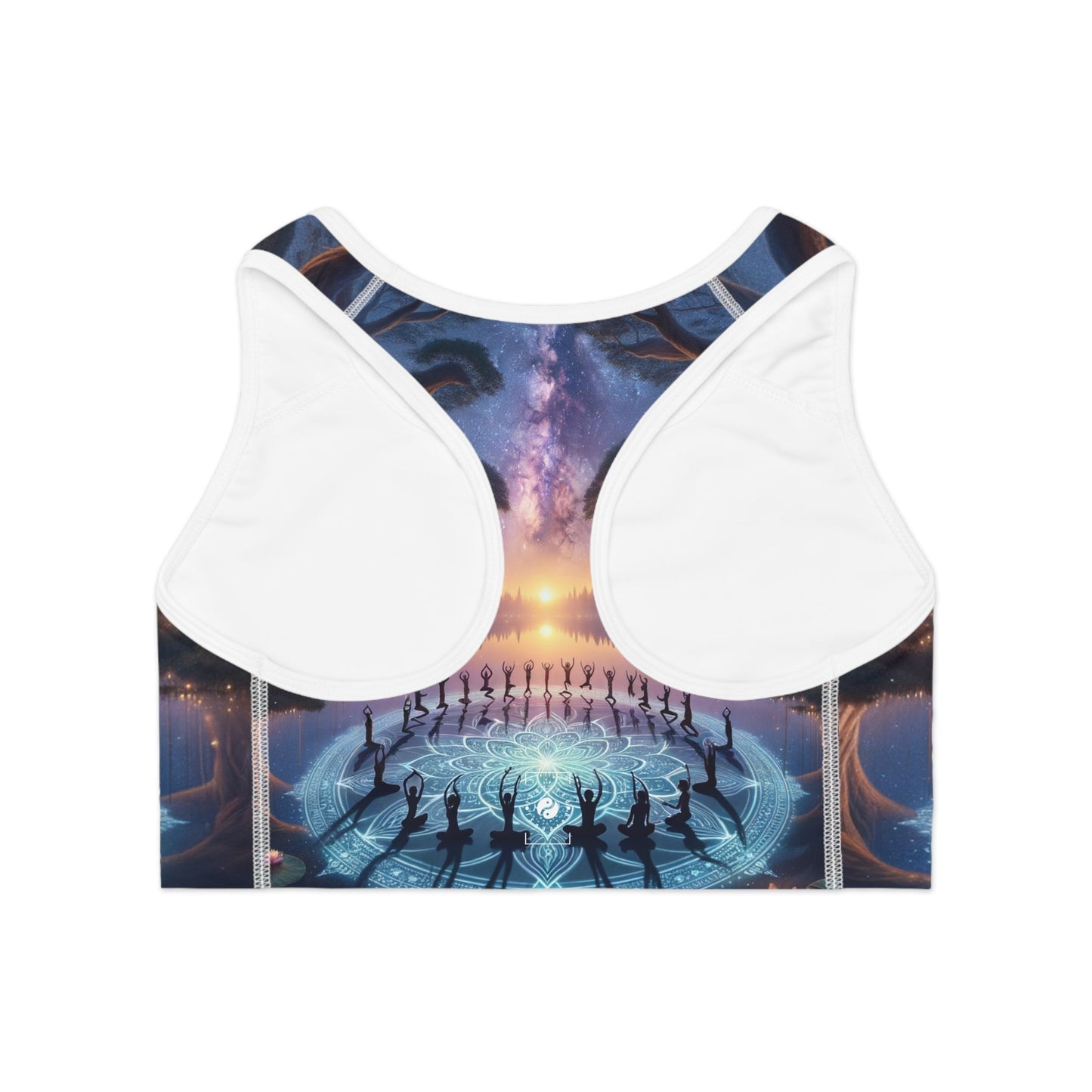 "Celestial Serenity: Mandala's Reflection" - High Performance Sports Bra - iSquaredYoga