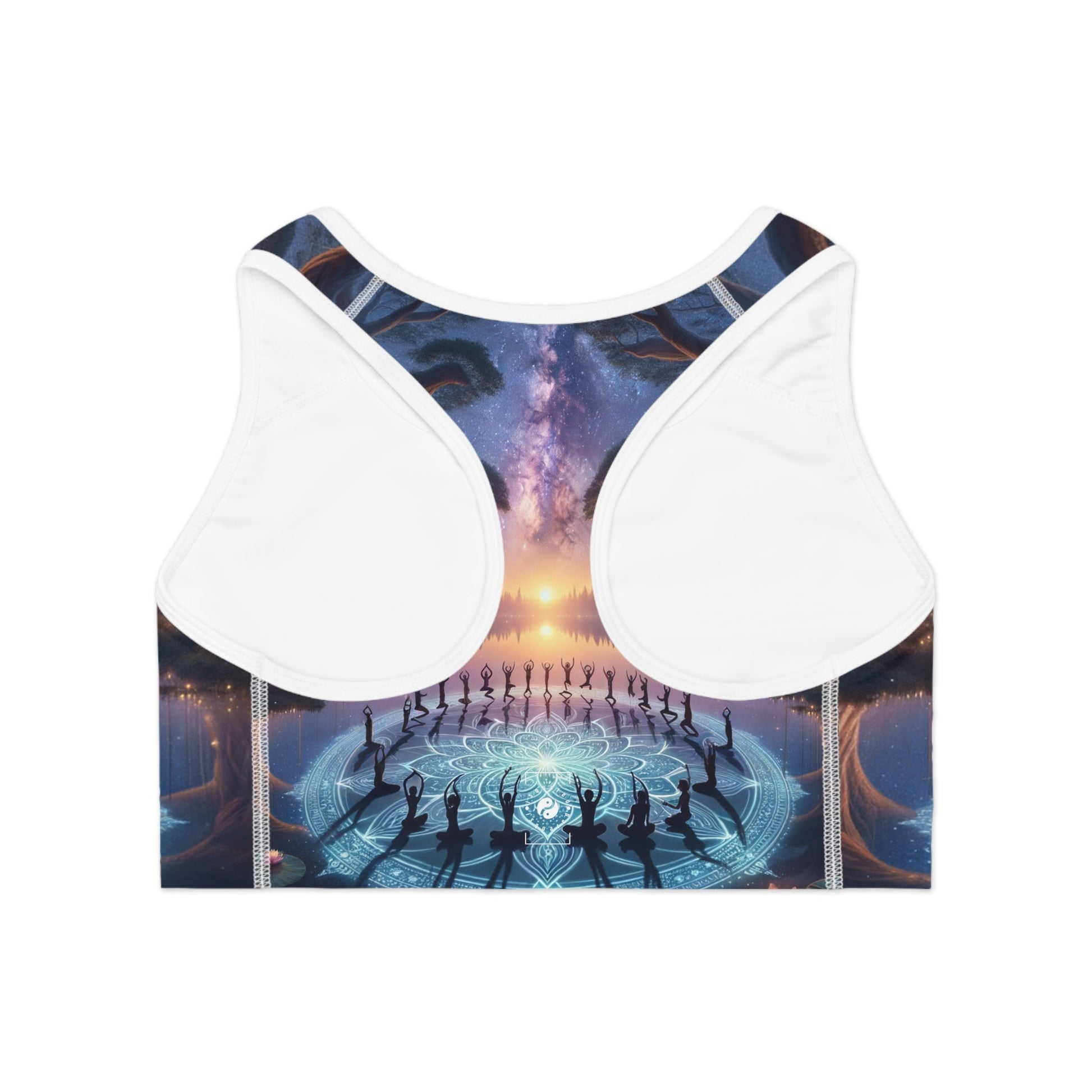 "Celestial Serenity: Mandala's Reflection" - High Performance Sports Bra - iSquaredYoga