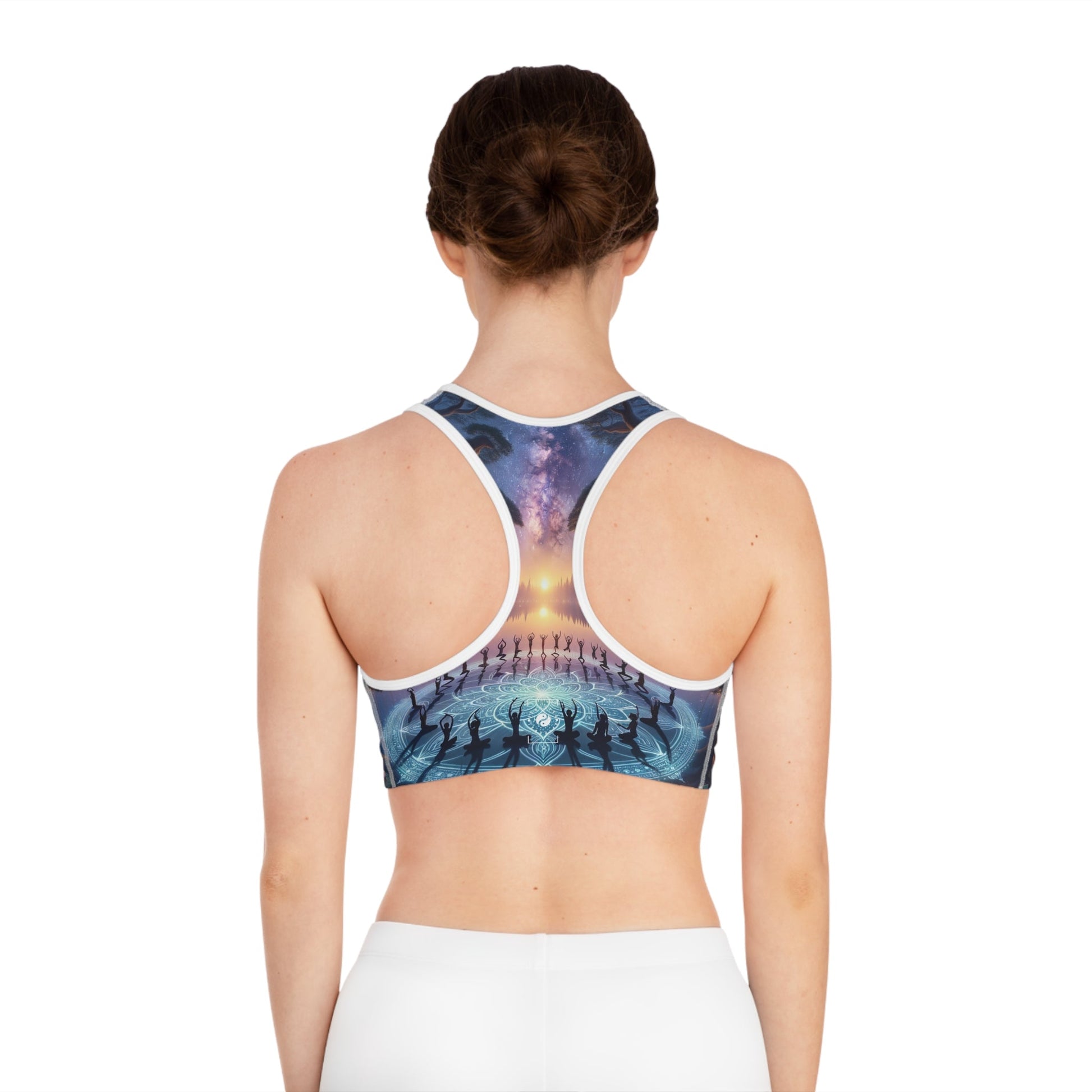 "Celestial Serenity: Mandala's Reflection" - High Performance Sports Bra - iSquaredYoga