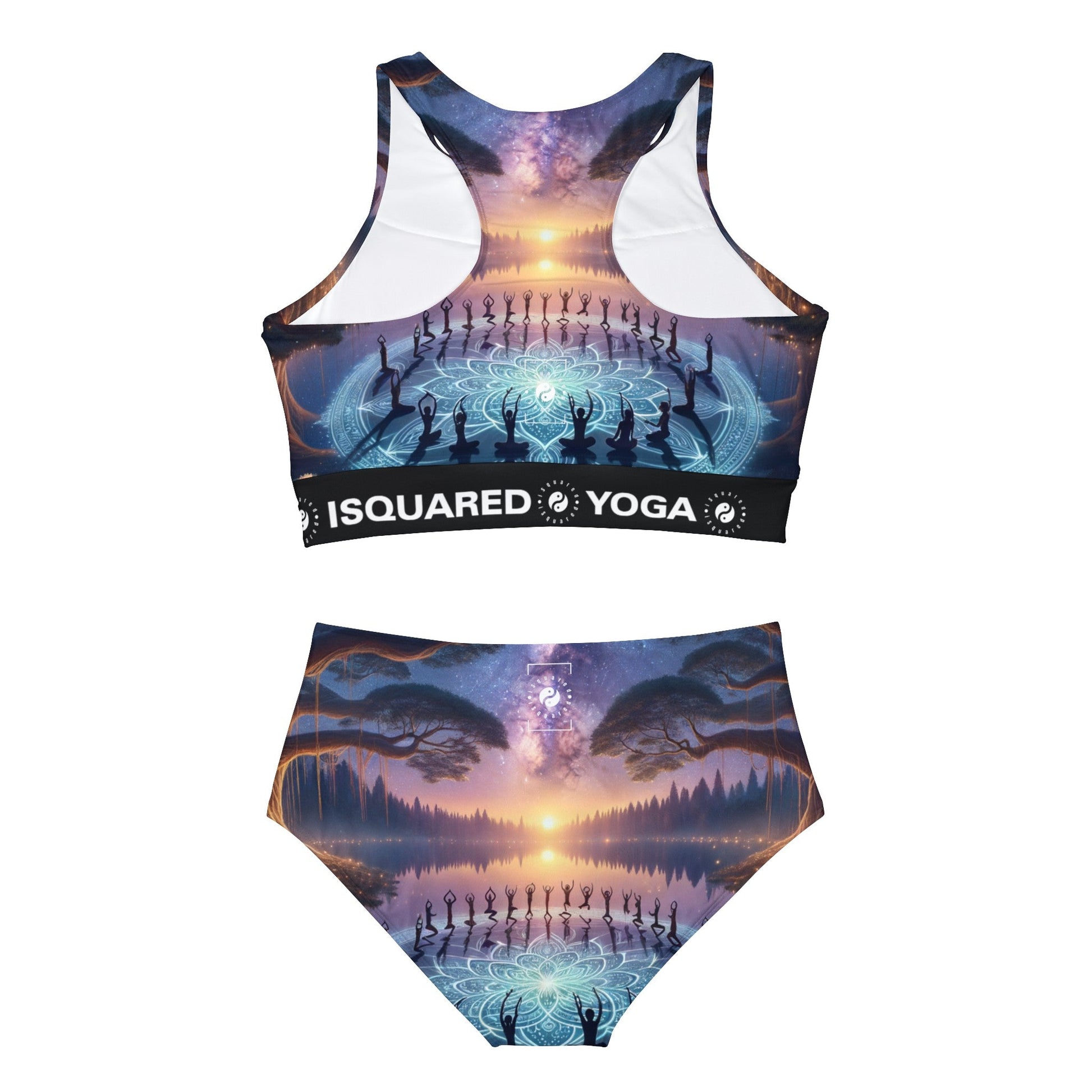 "Celestial Serenity: Mandala's Reflection" - Hot Yoga Bikini Set - iSquaredYoga