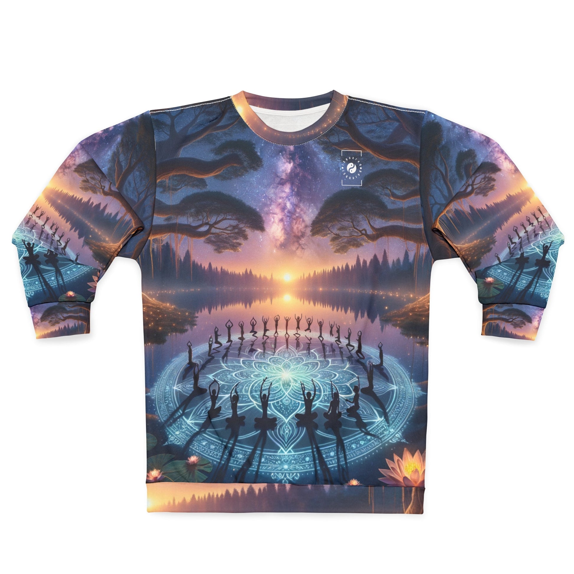 "Celestial Serenity: Mandala's Reflection" - Unisex Sweatshirt - iSquaredYoga