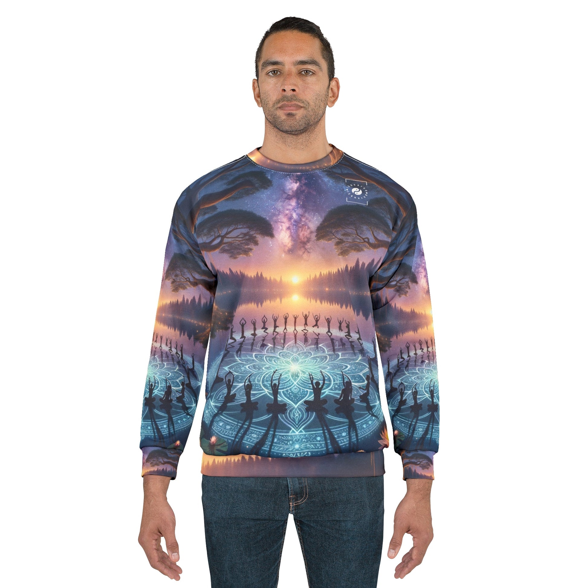 "Celestial Serenity: Mandala's Reflection" - Unisex Sweatshirt - iSquaredYoga