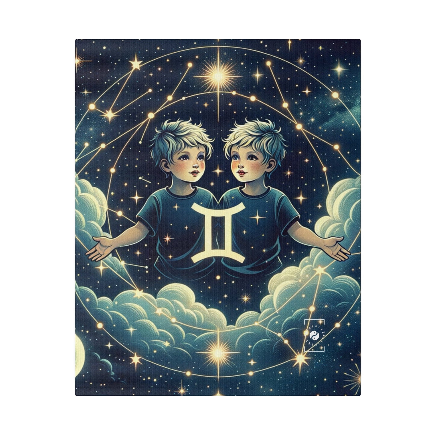 "Celestial Twinfinity" - Art Print Canvas - iSquaredYoga