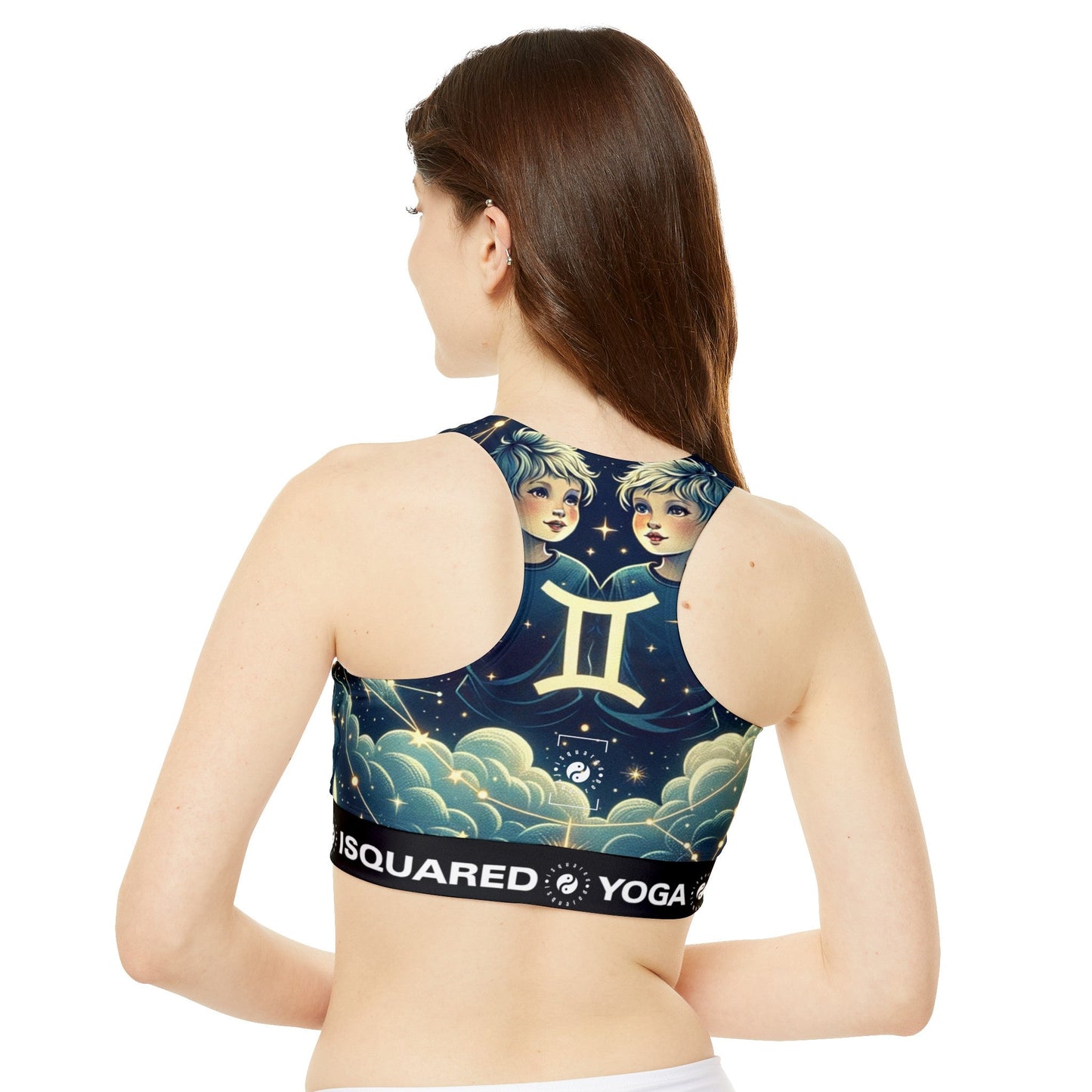 "Celestial Twinfinity" - High Neck Crop Top - iSquaredYoga