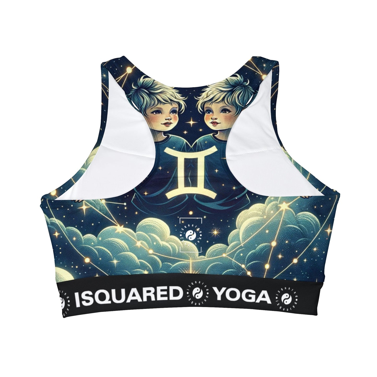 "Celestial Twinfinity" - High Neck Crop Top - iSquaredYoga