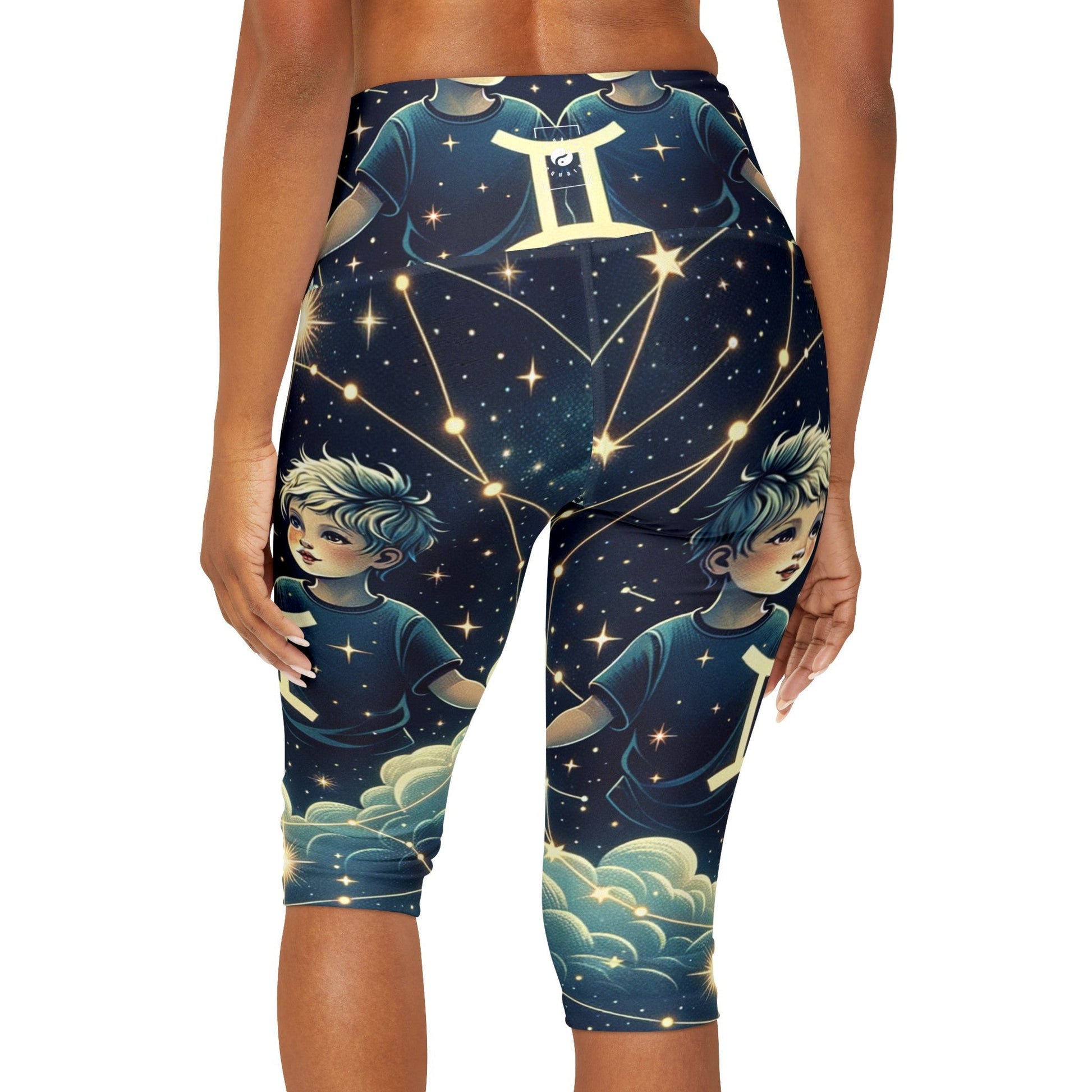 "Celestial Twinfinity" - High Waisted Capri Leggings - iSquaredYoga