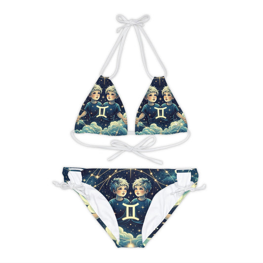 "Celestial Twinfinity" - Lace - up Bikini Set - iSquaredYoga