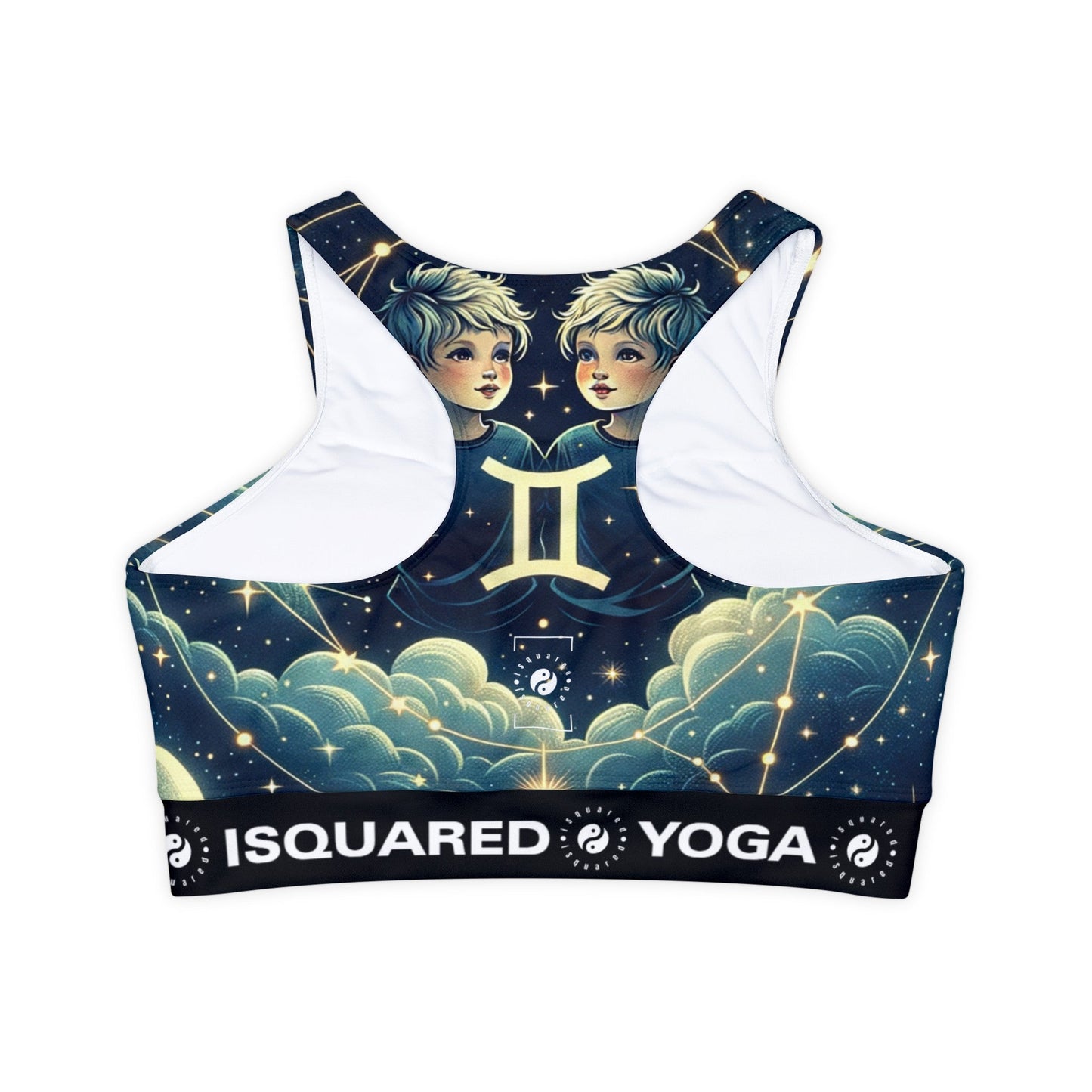 "Celestial Twinfinity" - Lined & Padded Sports Bra - iSquaredYoga