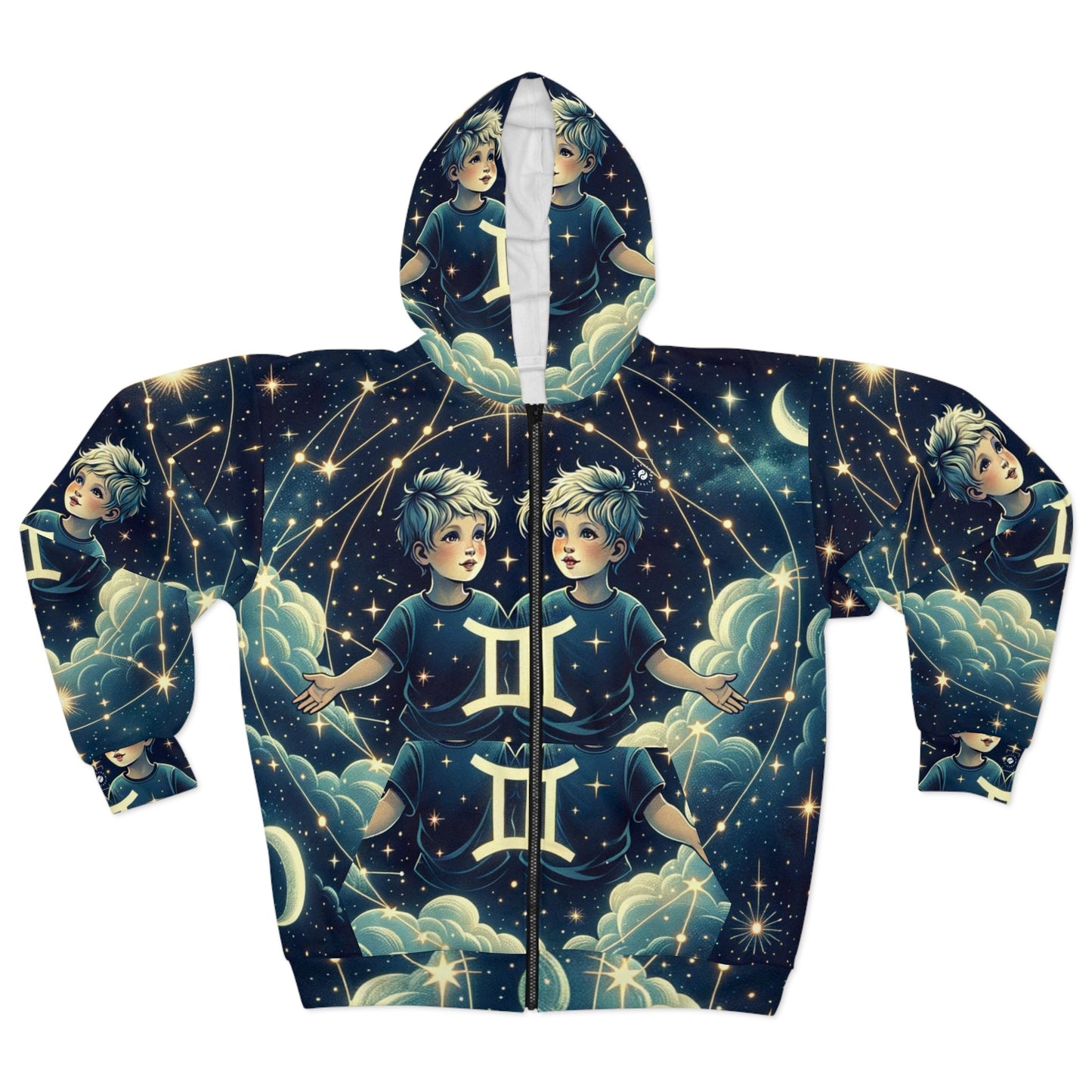 "Celestial Twinfinity" - Zip Hoodie - iSquaredYoga