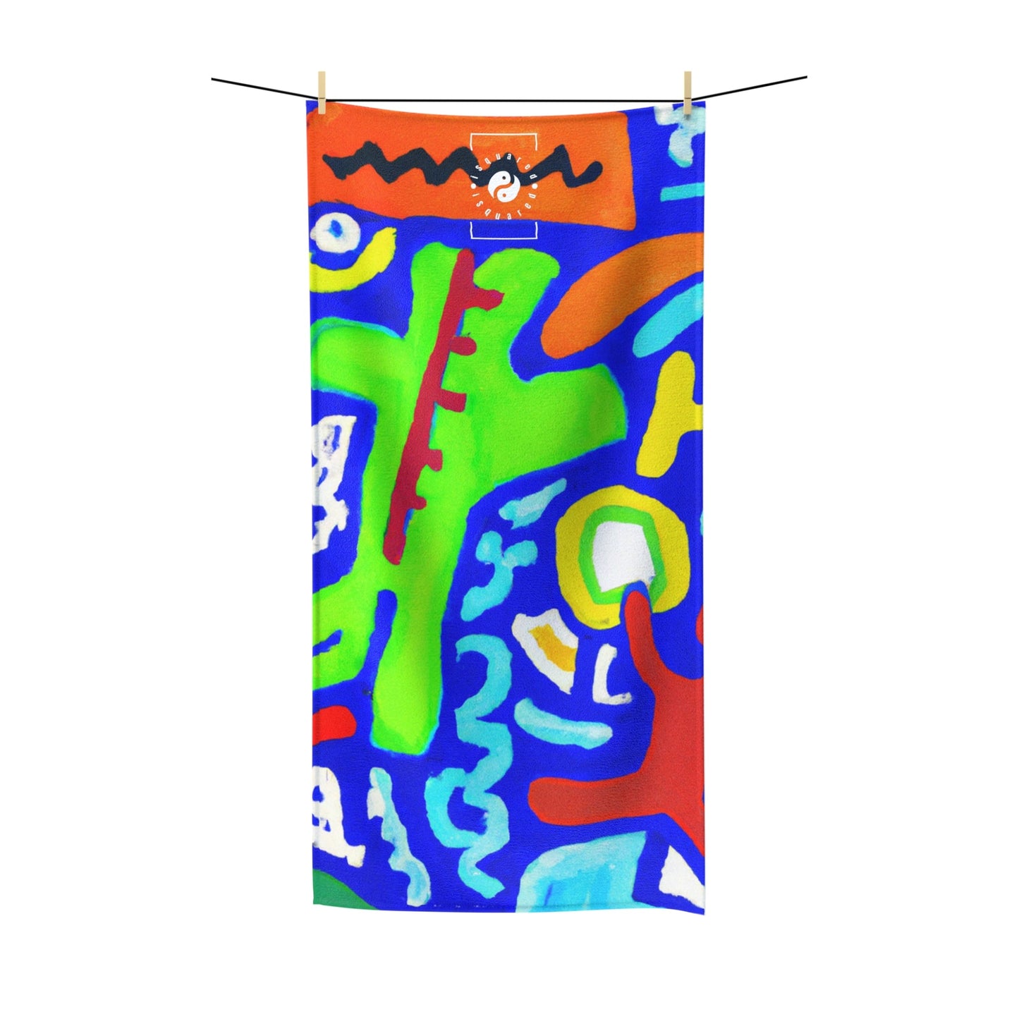 "Chroma Glyphe Symphony" - All Purpose Yoga Towel - iSquaredYoga