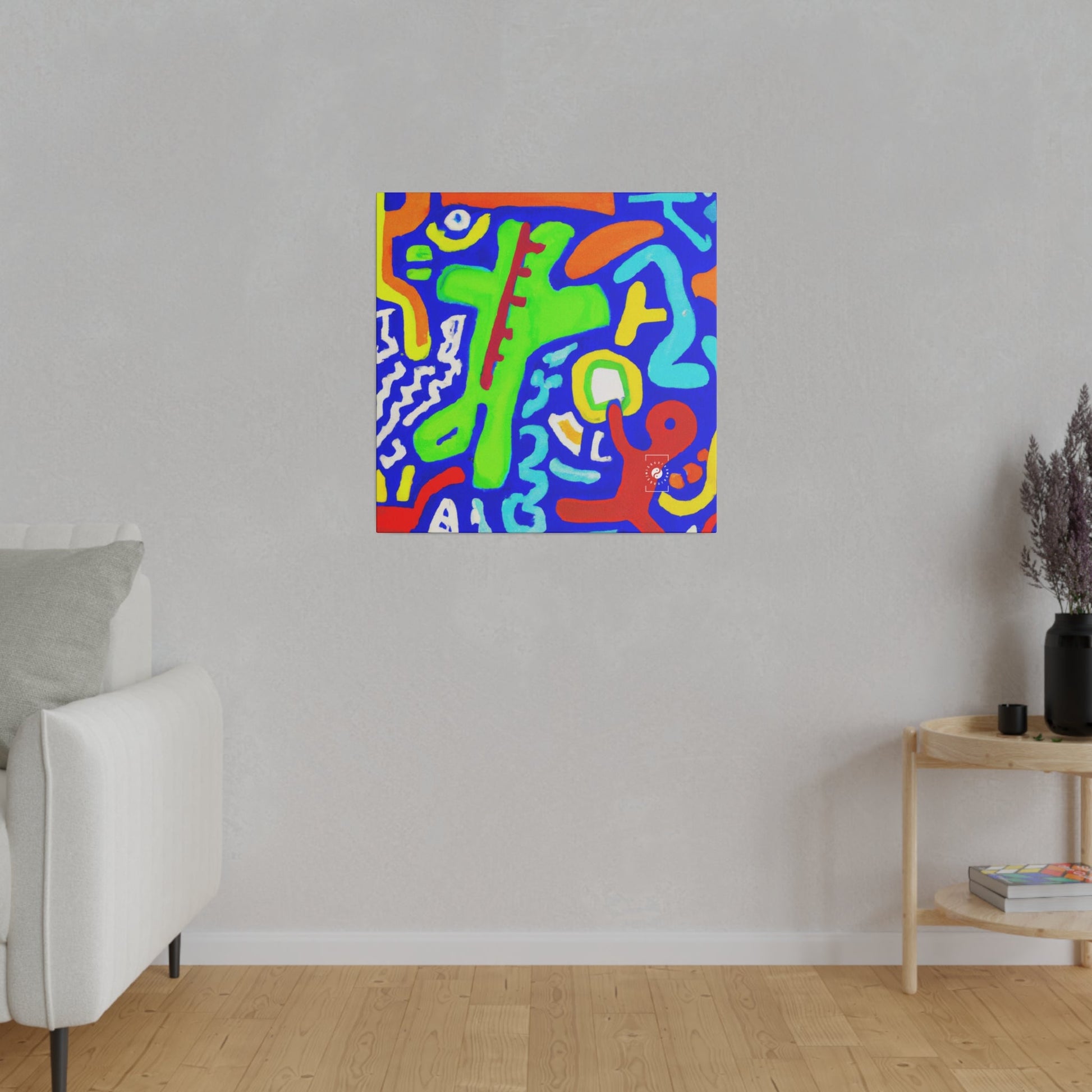 "Chroma Glyphe Symphony" - Art Print Canvas - iSquaredYoga