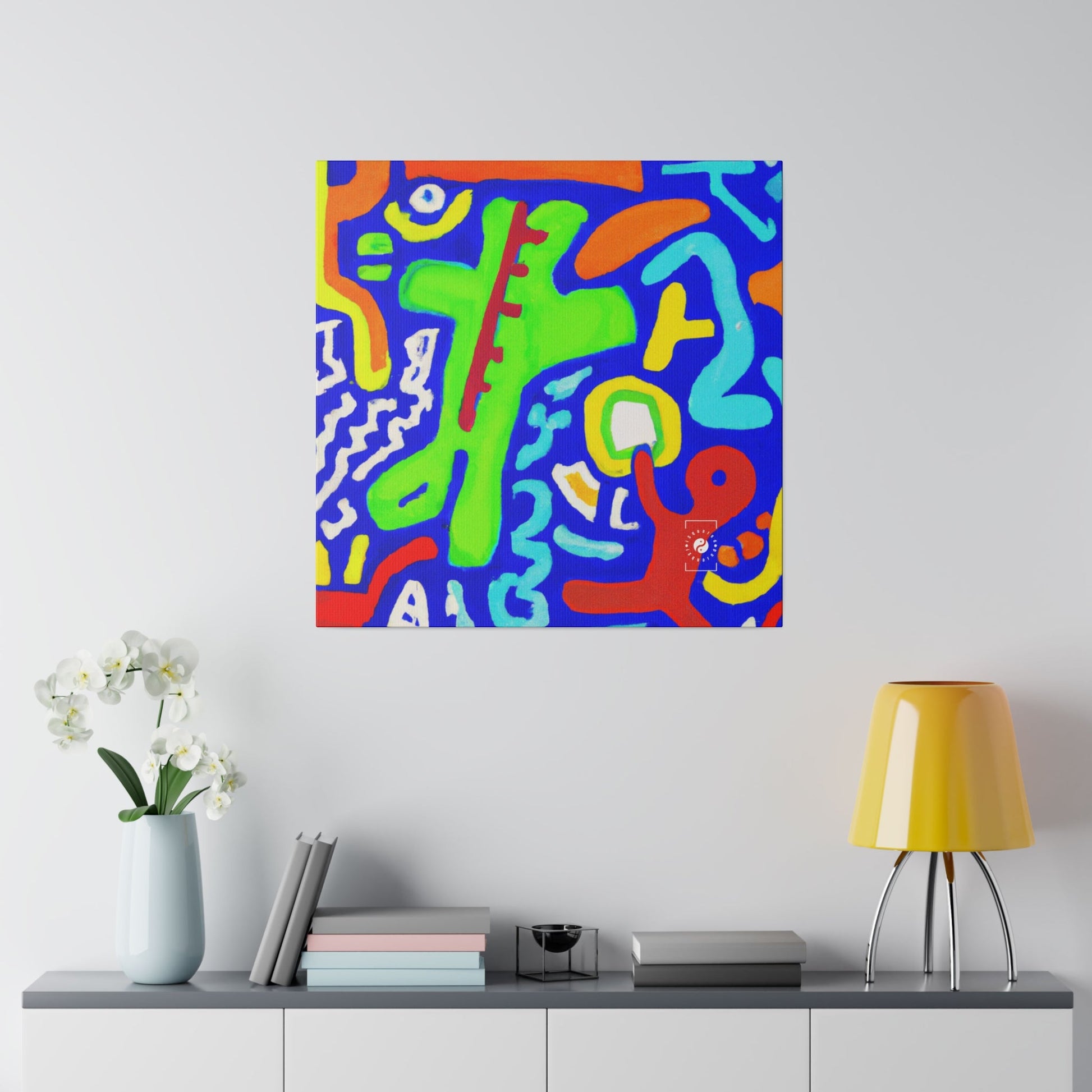 "Chroma Glyphe Symphony" - Art Print Canvas - iSquaredYoga