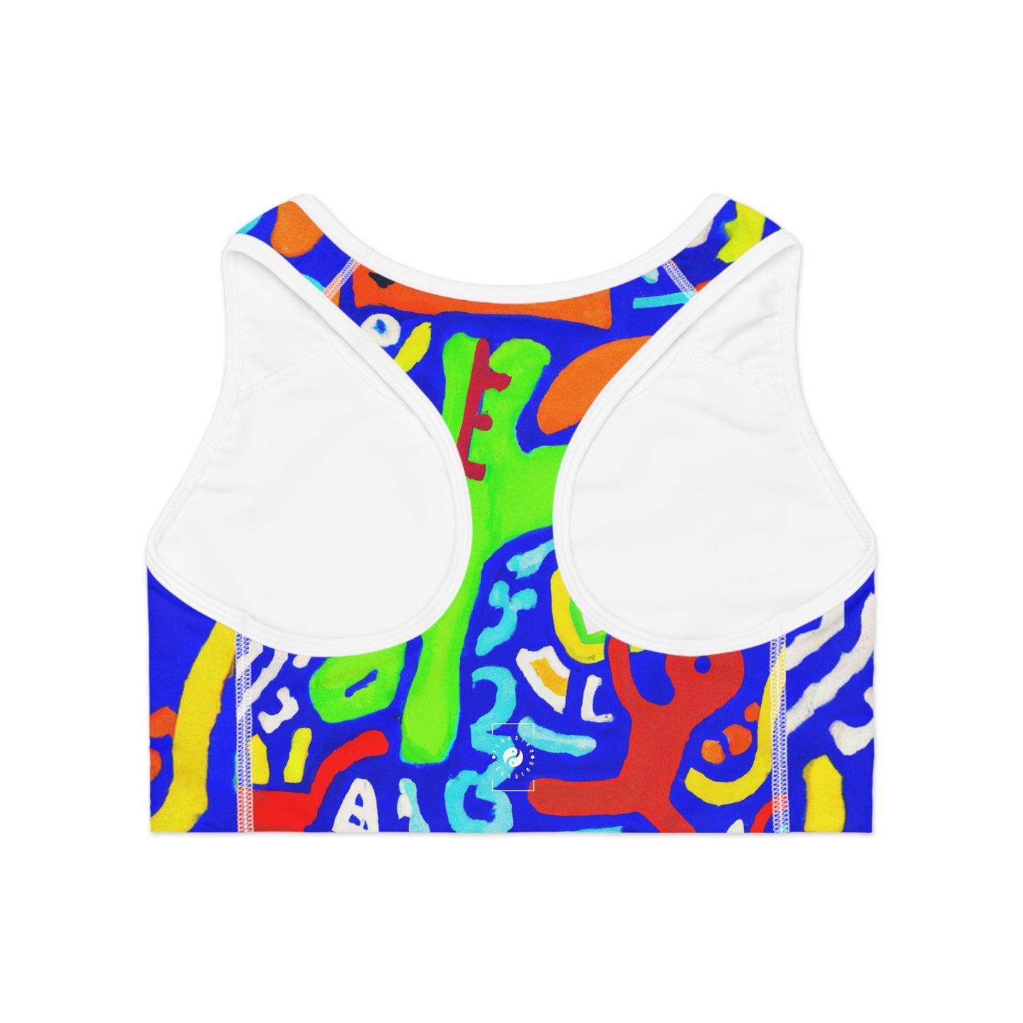 "Chroma Glyphe Symphony" - High Performance Sports Bra - iSquaredYoga