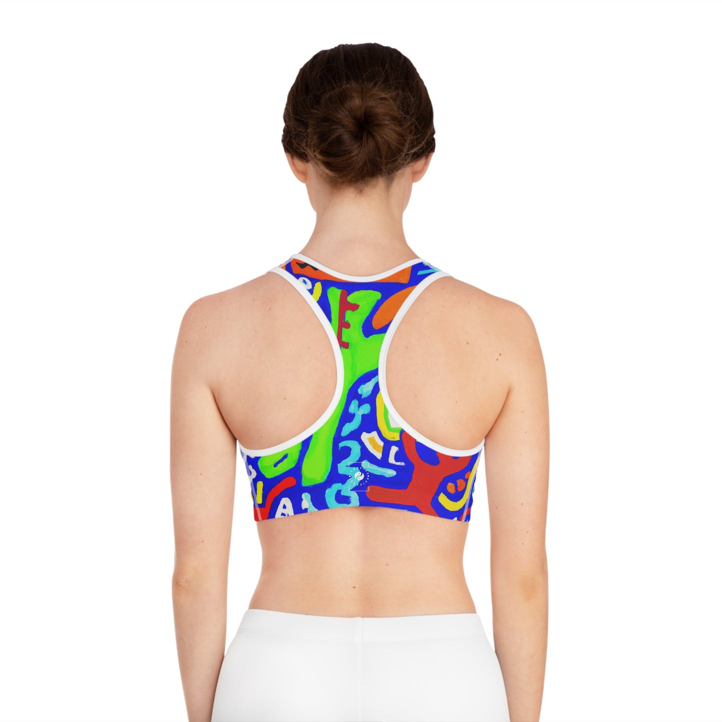 "Chroma Glyphe Symphony" - High Performance Sports Bra - iSquaredYoga