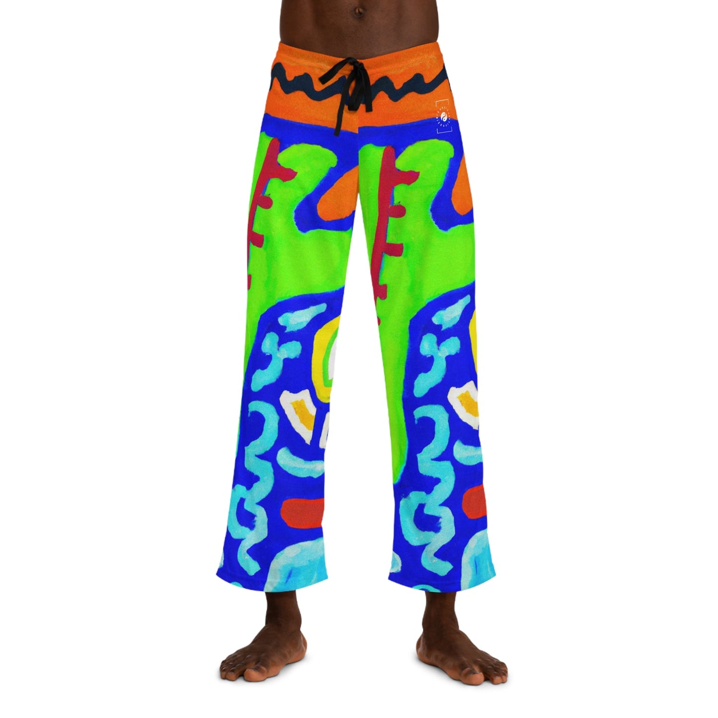 "Chroma Glyphe Symphony" - men's Lounge Pants - iSquaredYoga