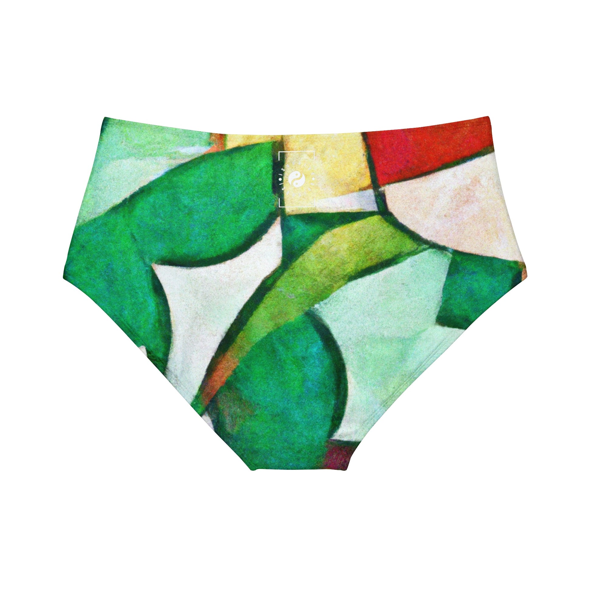 "Chromatic Arcadia" - High Waisted Bikini Bottom - iSquaredYoga