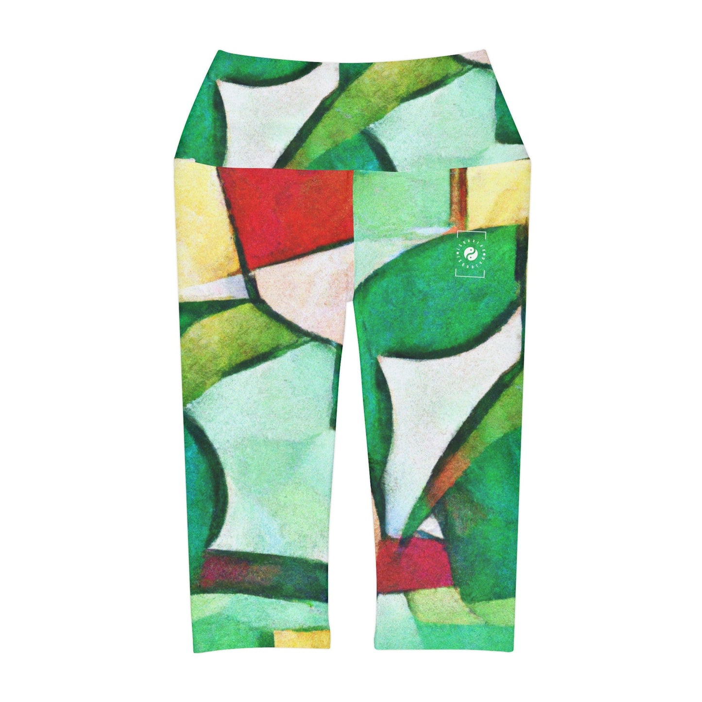 "Chromatic Arcadia" - High Waisted Capri Leggings - iSquaredYoga